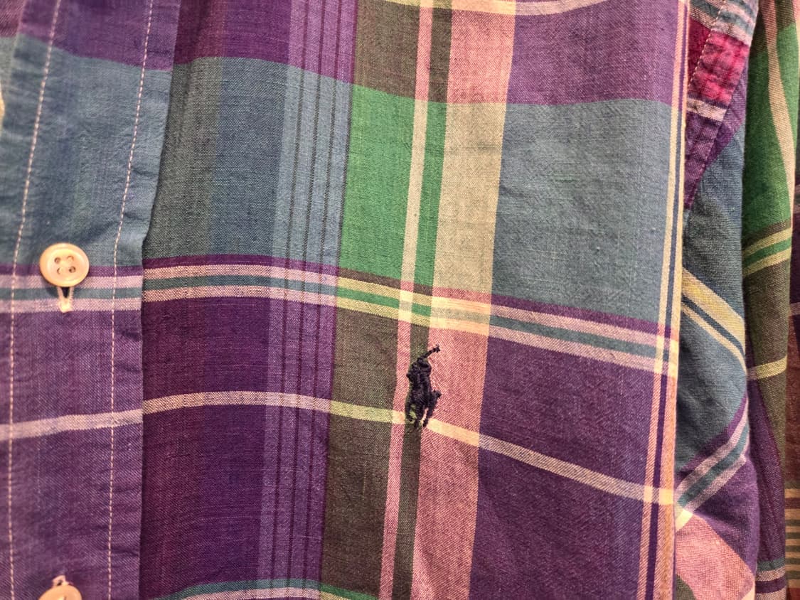 90'S 폴로랄프로렌 마드라스셔츠 상품이미지9