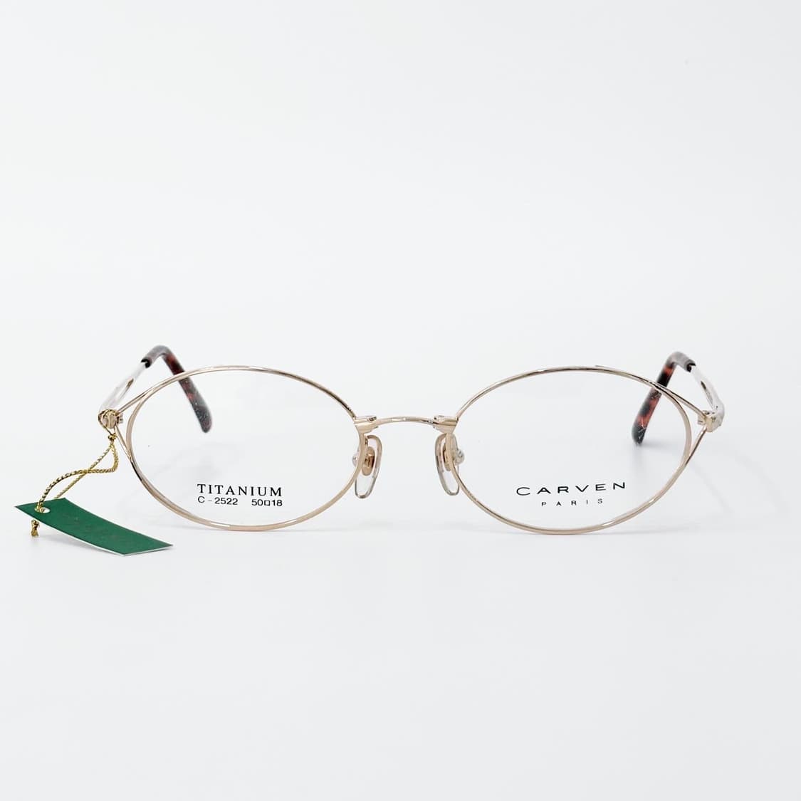 키지클럽 CARVEN 골드 메탈 오벌 데드스탁 빈티지안경 상품이미지2