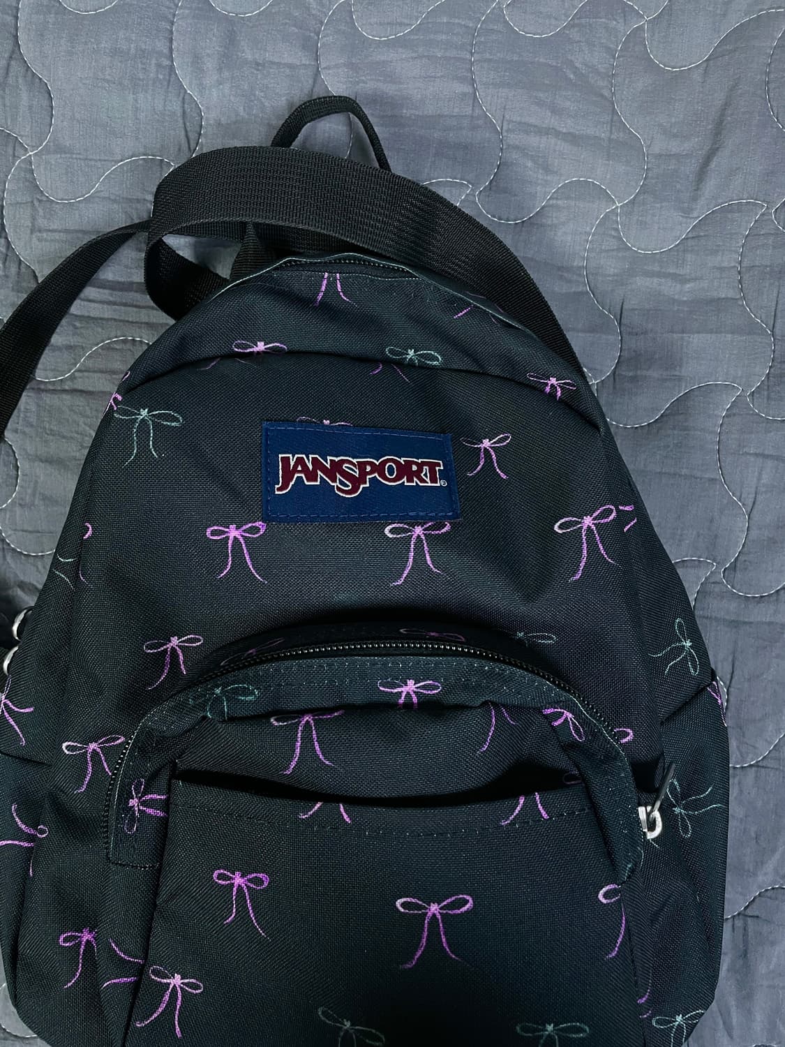 잔스포츠 하프 파인트 미니 백팩 핑크 리본 배드 바우 상품이미지3