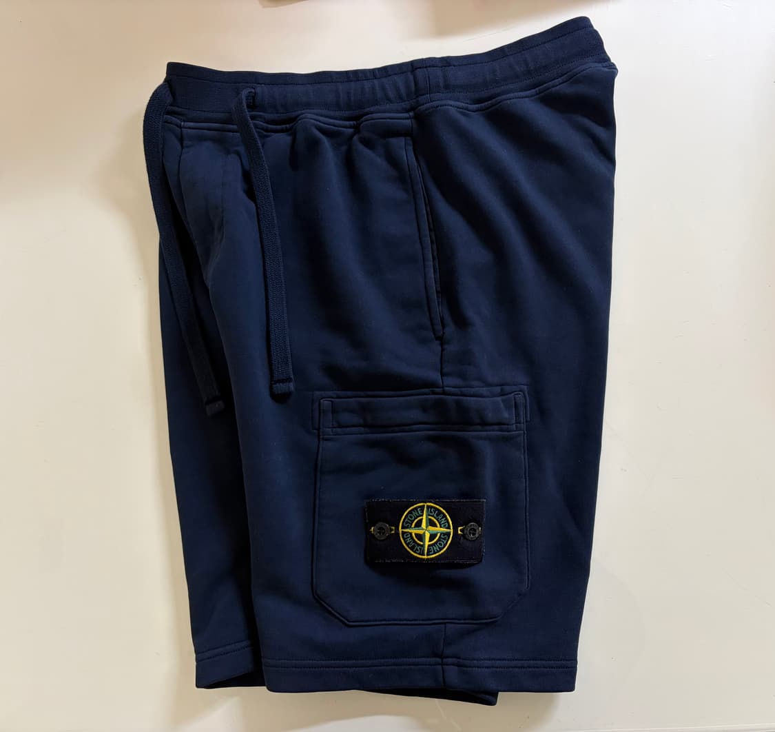 스톤아일랜드 가먼트다잉 ZIP카고포켓 져지 반바지 S 상품이미지2