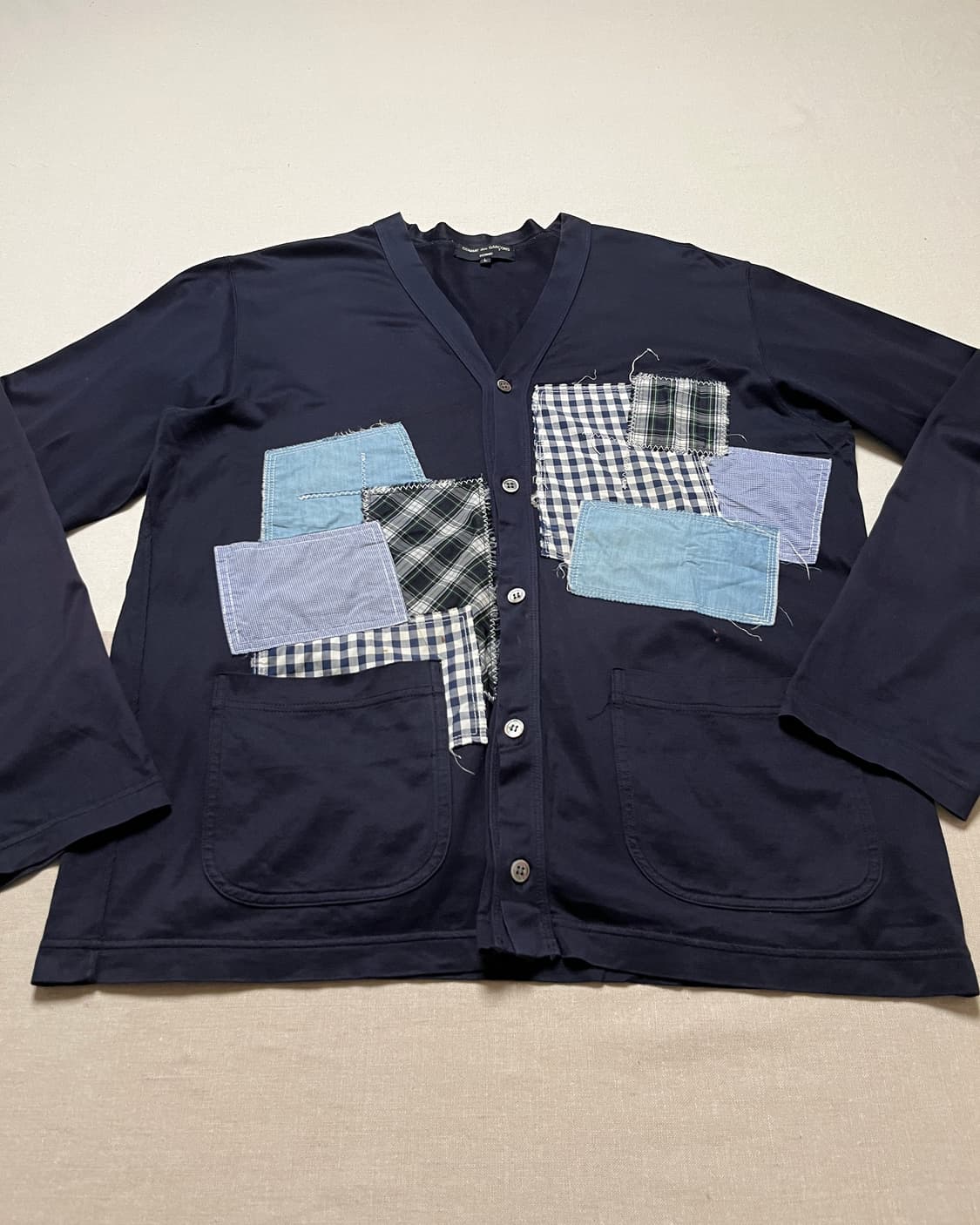 꼼데가르송 옴므 패치워크 코튼 가디건 comme des garcons 상품이미지3