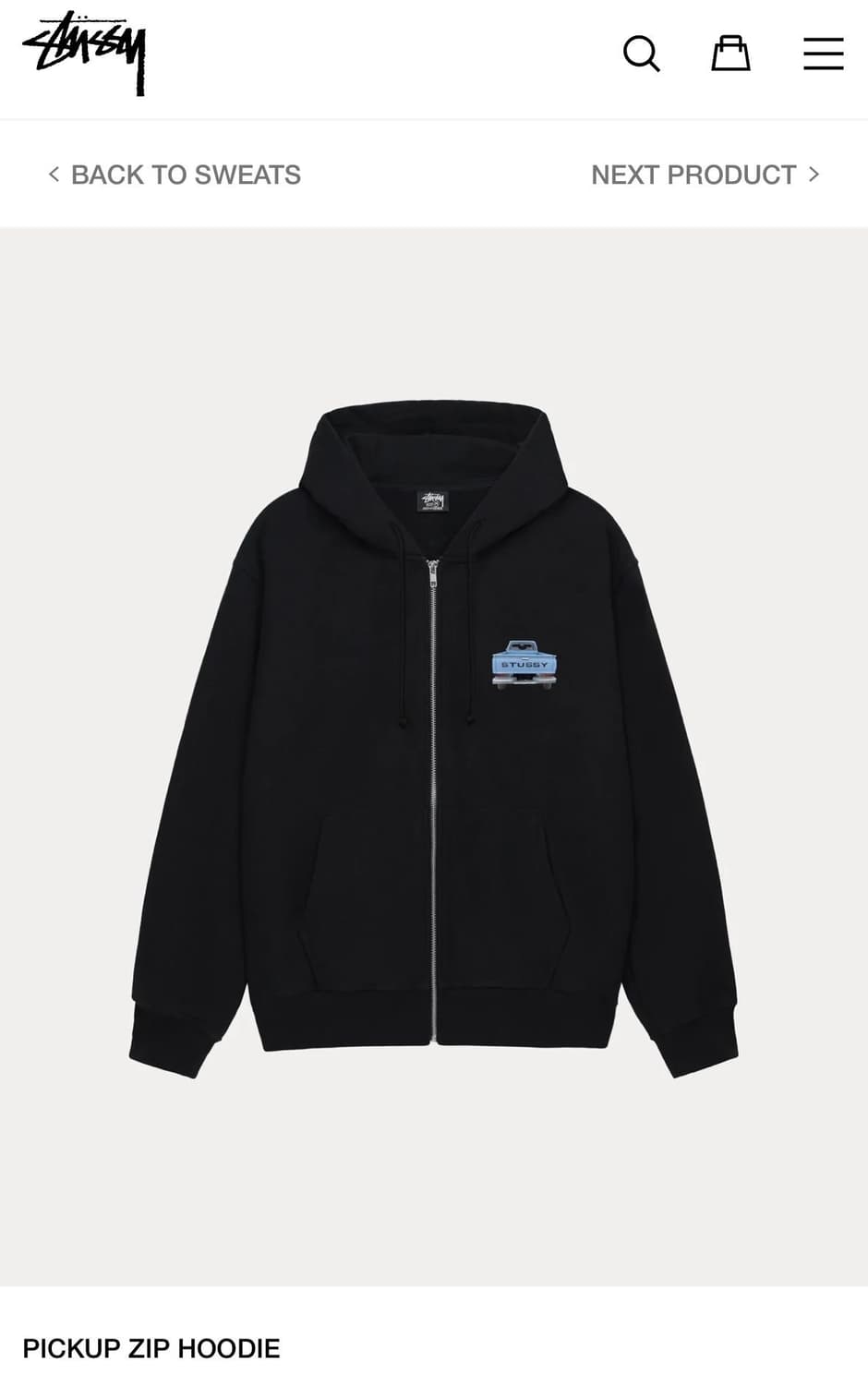 스투시 pickup 후디 집업 M 상품이미지1