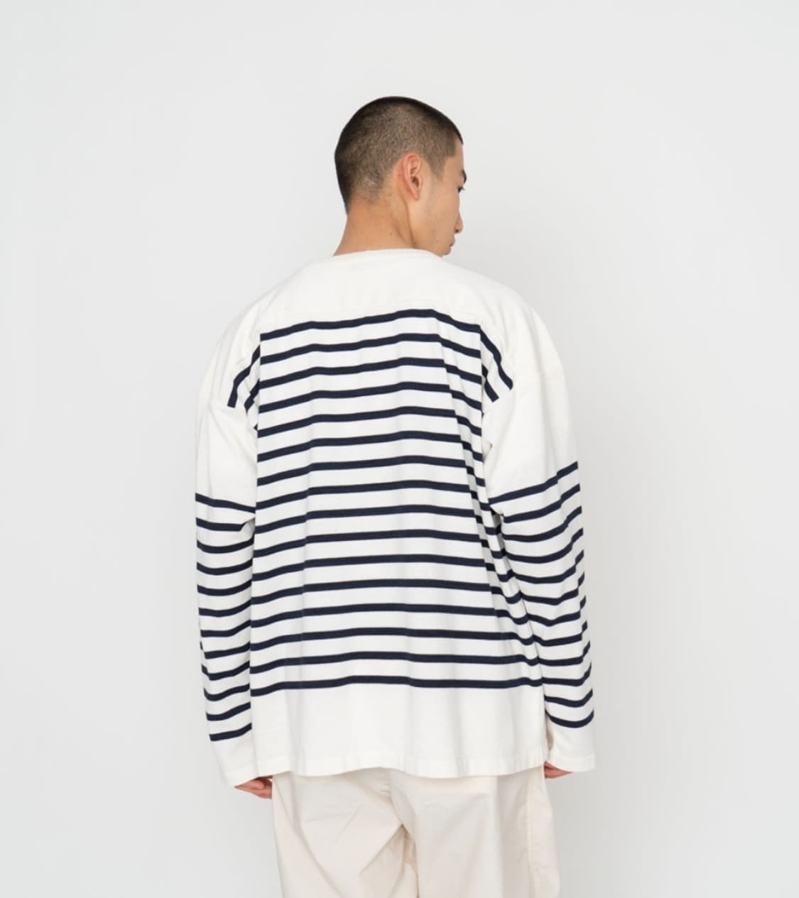 nanamica 나나미카 Paper Knit Stripe Crew 새제품 상품이미지2