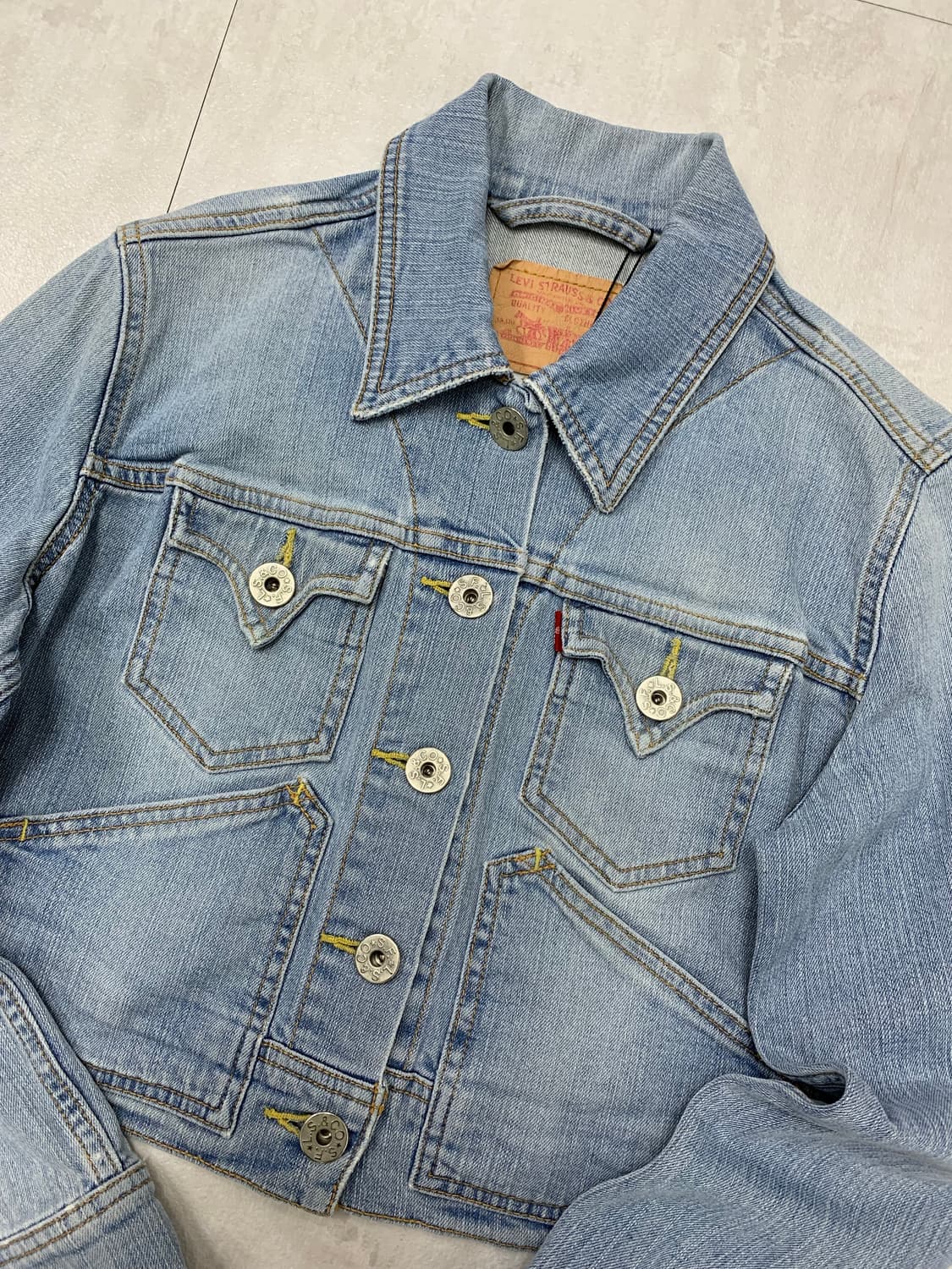 리바이스 연청 크롭 데님 자켓 #129 상품이미지2