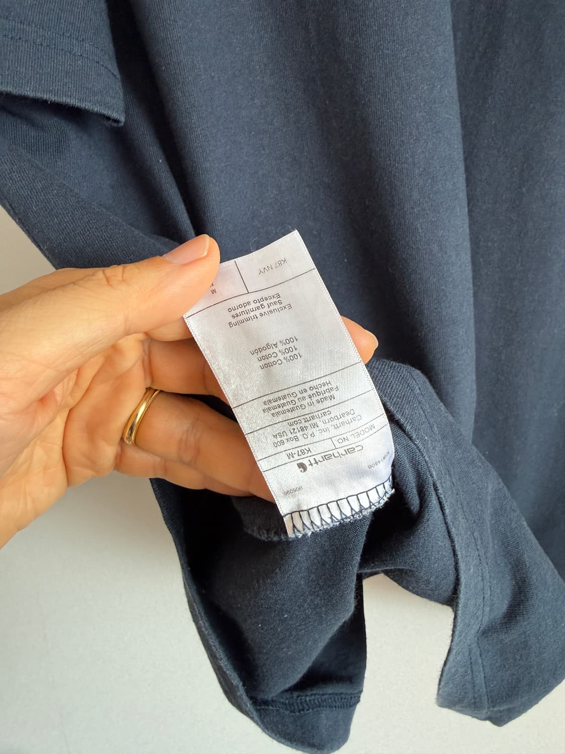 칼하트(Carhartt) 포켓 반팔 티셔츠(네이비) 상품이미지6