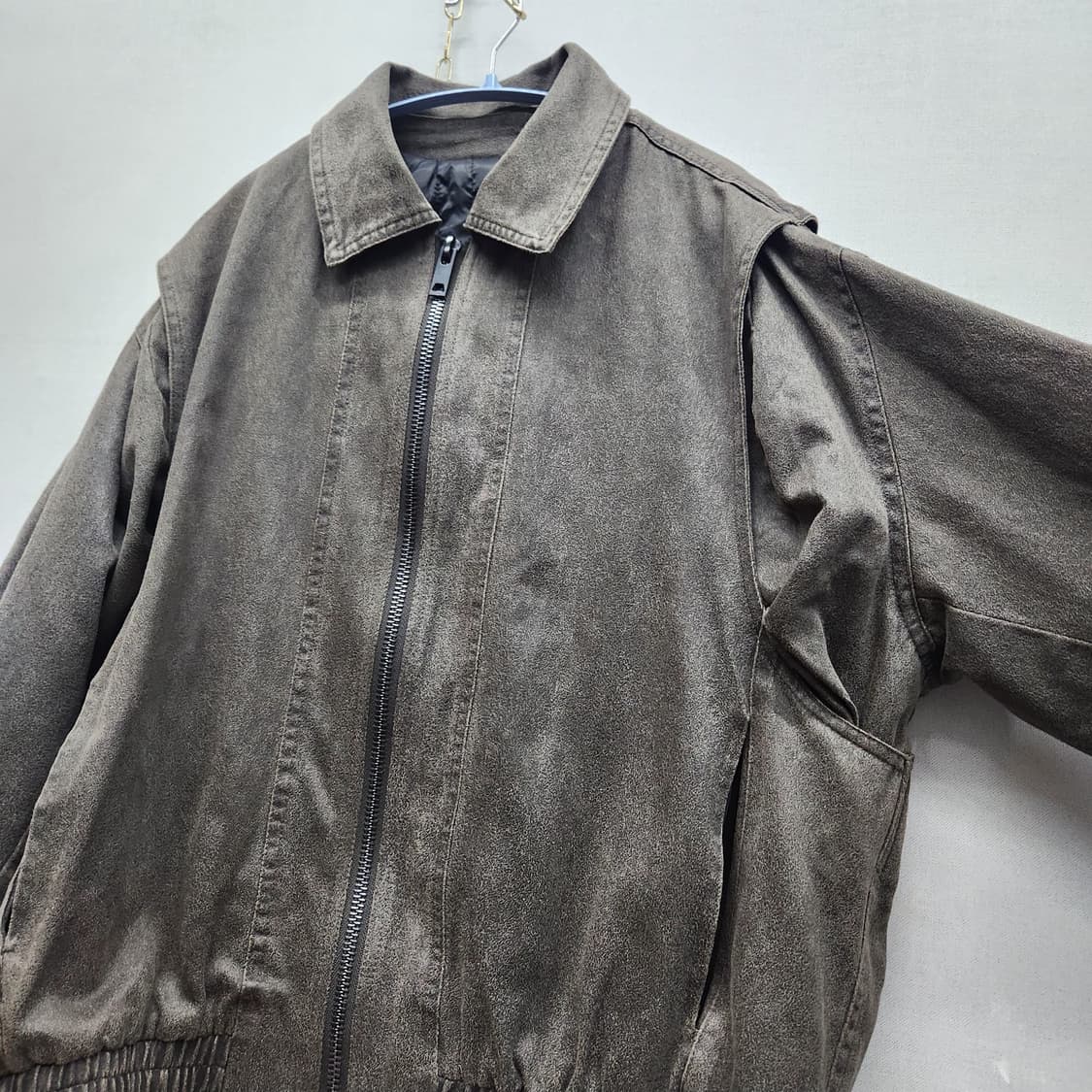 라퍼지스토어 버핑레더 오버핏 MA-1 투웨이자켓(안감) S(XL) 상품이미지3