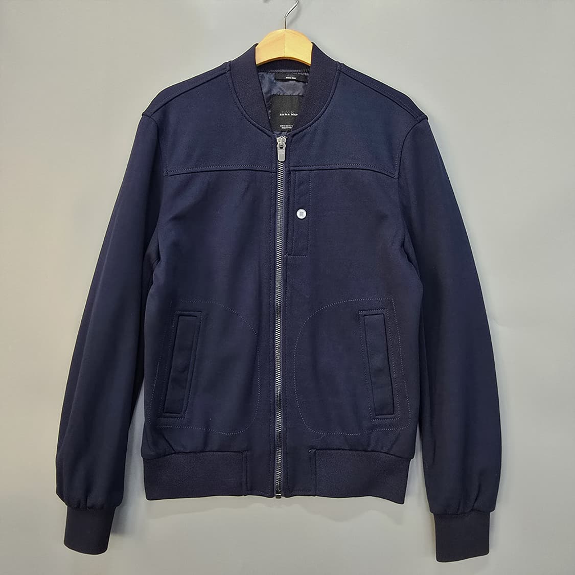 자라(ZARA) 베이직 집업 블루종 네이비 M 상품이미지1