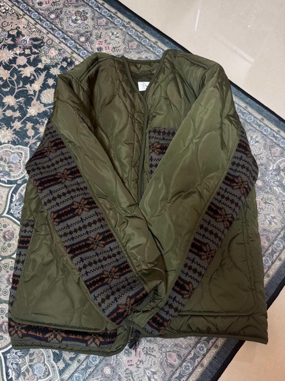 피지컬 디파트먼트 니트믹스 투웨이 포켓 퀄팅자켓, 경량패딩(L ) 상품이미지3