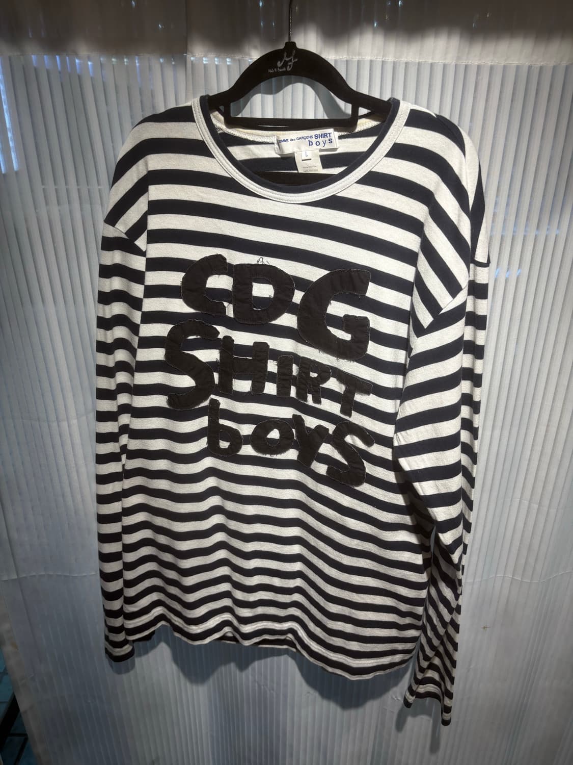 꼼데가르송 Shirt Boy 스트라이프 롱슬리브 L 상품이미지1