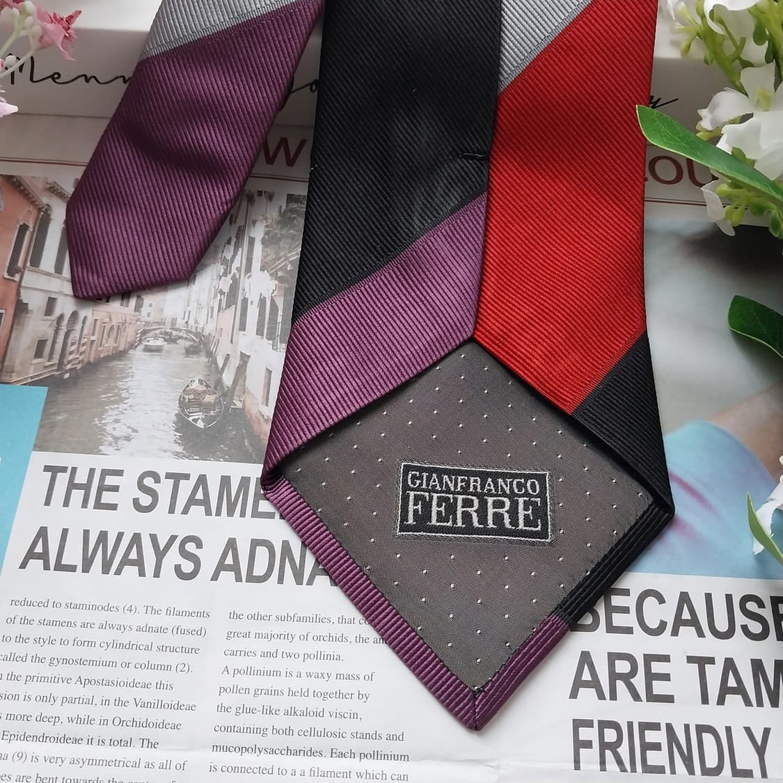 지안프랑코 페레 실크 블록 패턴 넥타이 9.6cm A+등급 K1457
 상품이미지7