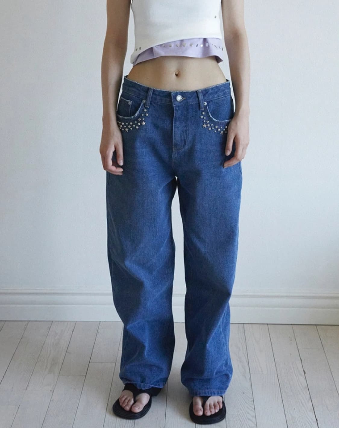 새제품) 데어드 스타 스터드 샌드 데님팬츠 s 상품이미지1