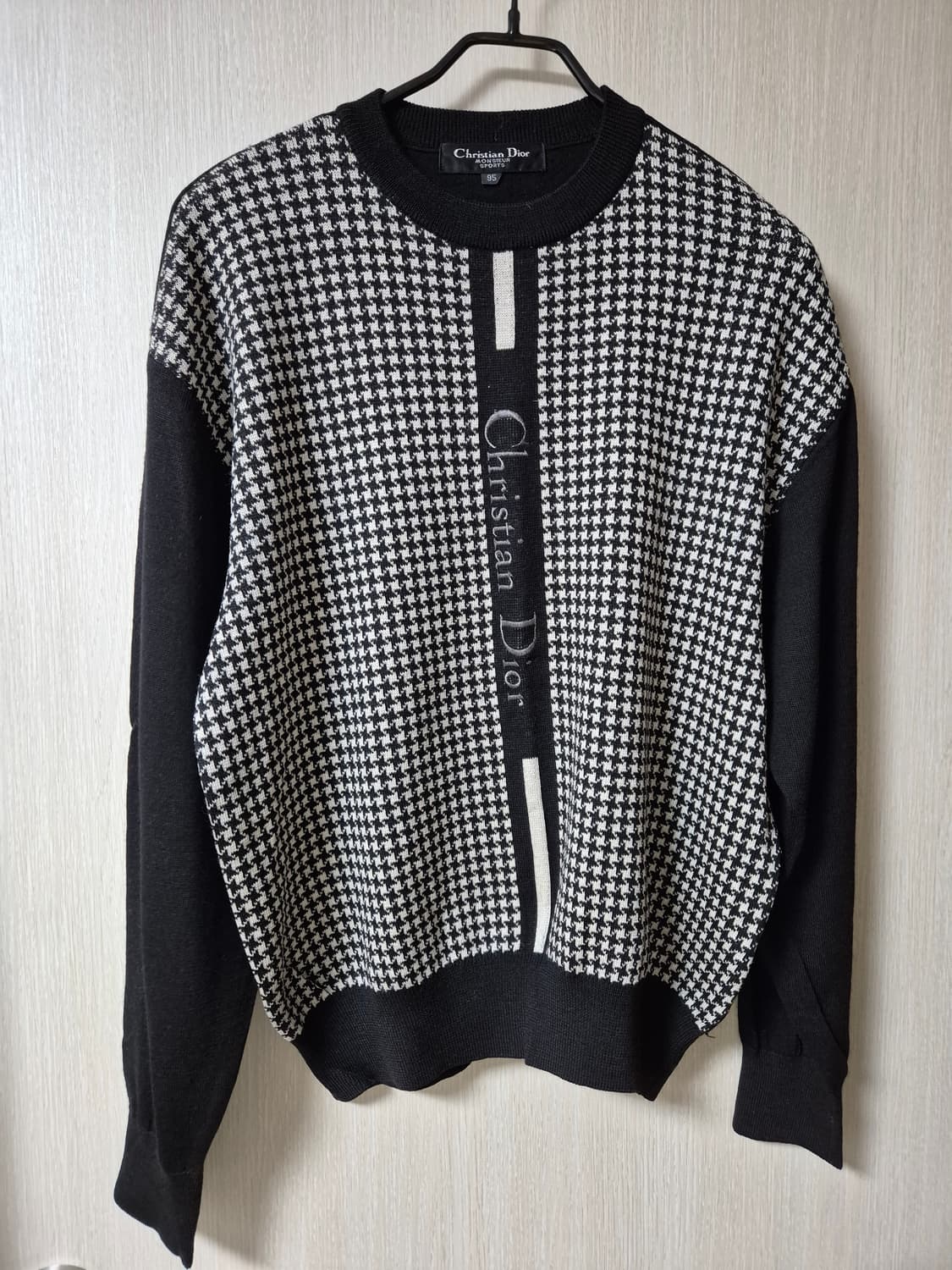 (정품) 크리스찬 디올 90's 멀티 패턴 블랙 니트 95 스웨터 상품이미지1