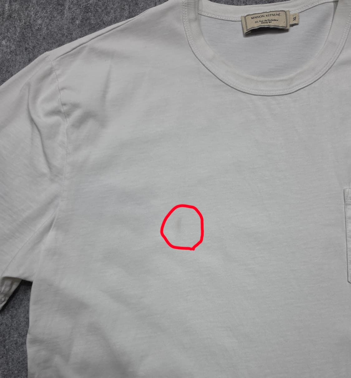 메종키츠네 프로파일 폭스 포켓 반팔티 XL 상품이미지5