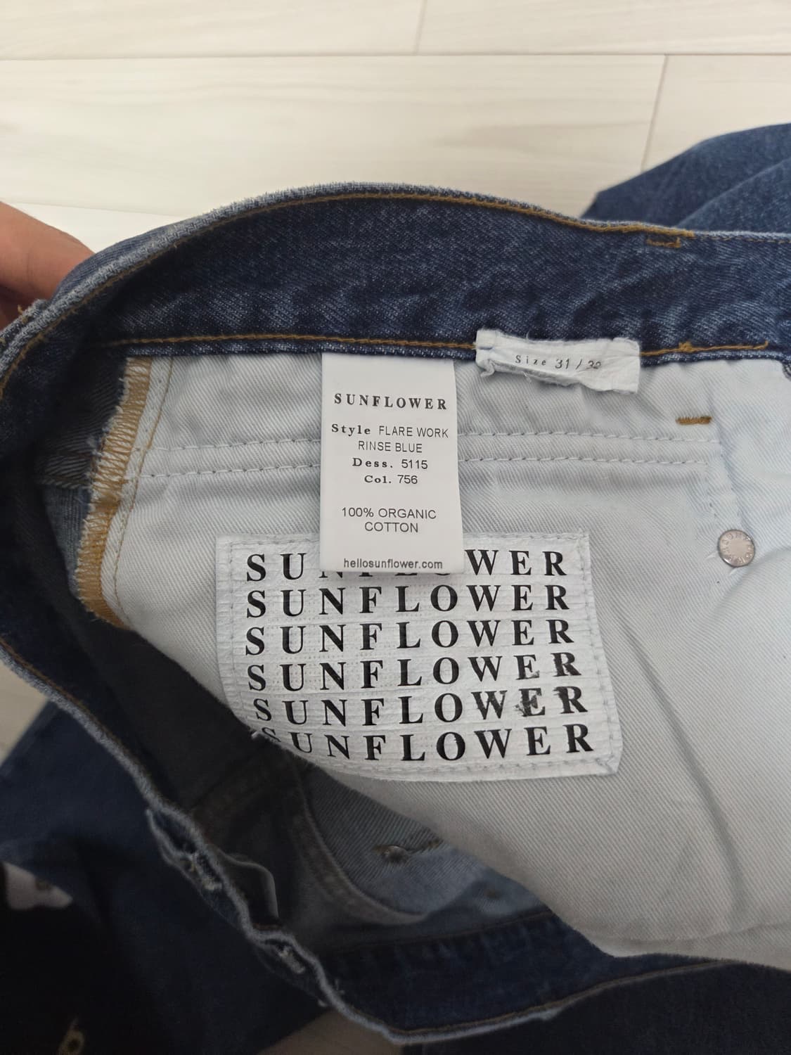sunflower falre work,blue rinse 31사이즈 판매 상품이미지3