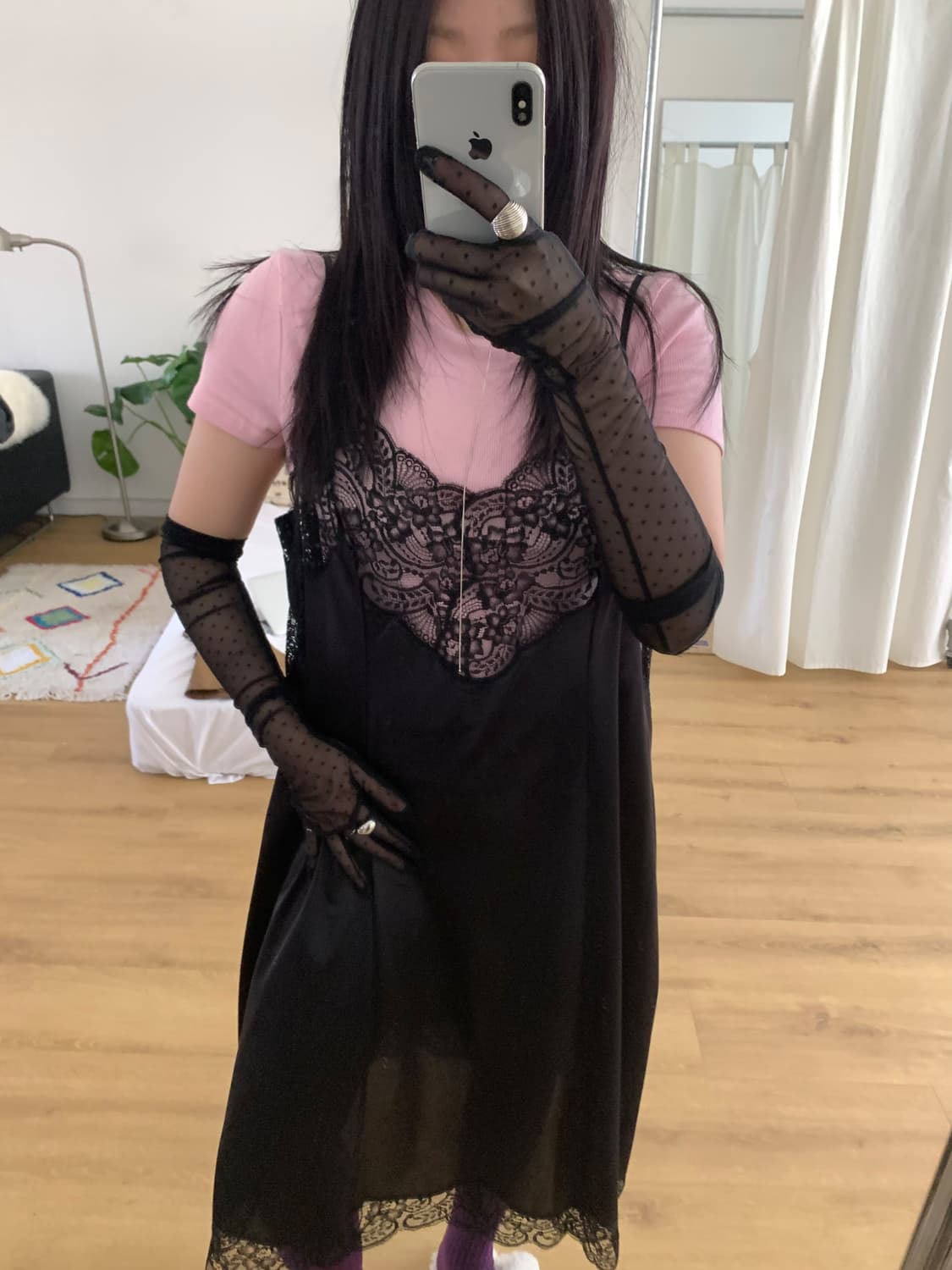 Francesca black slip dress 상품이미지1