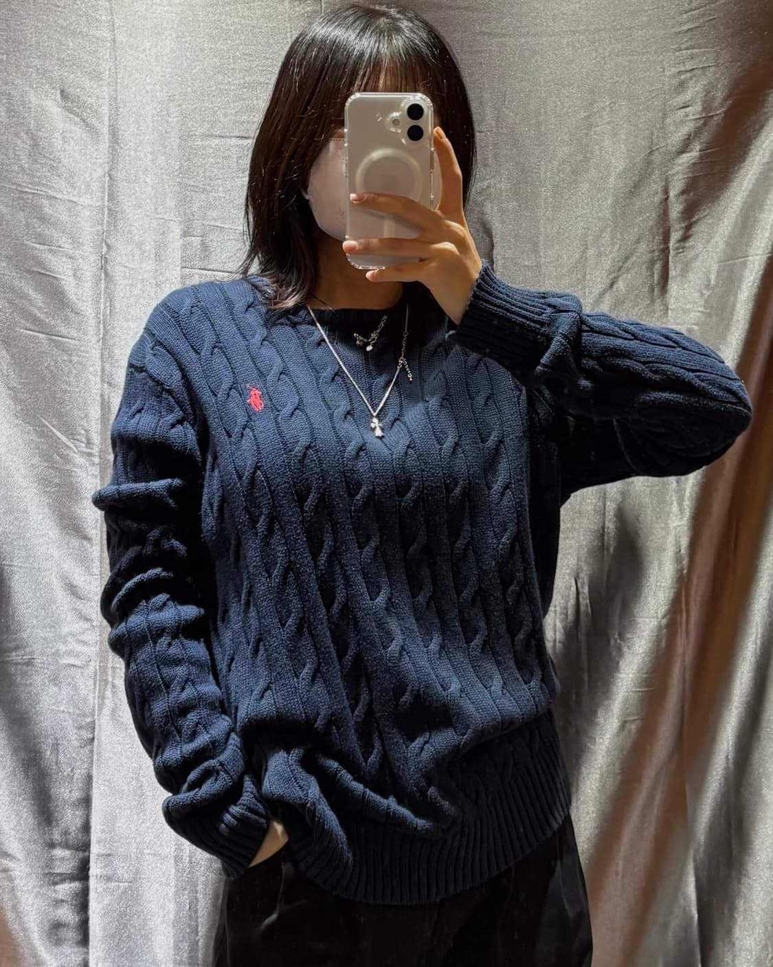 S 폴로랄프로렌 레드포니 케이블 네이비 니트 상품이미지1