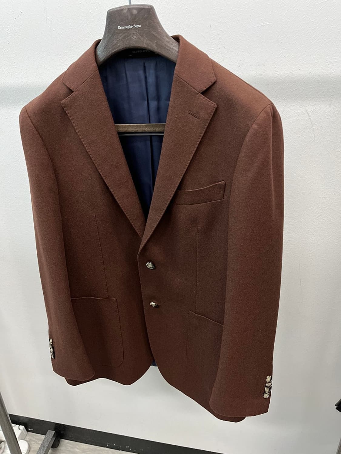 100) 수트서플라이 버건디 울자켓  상품이미지1