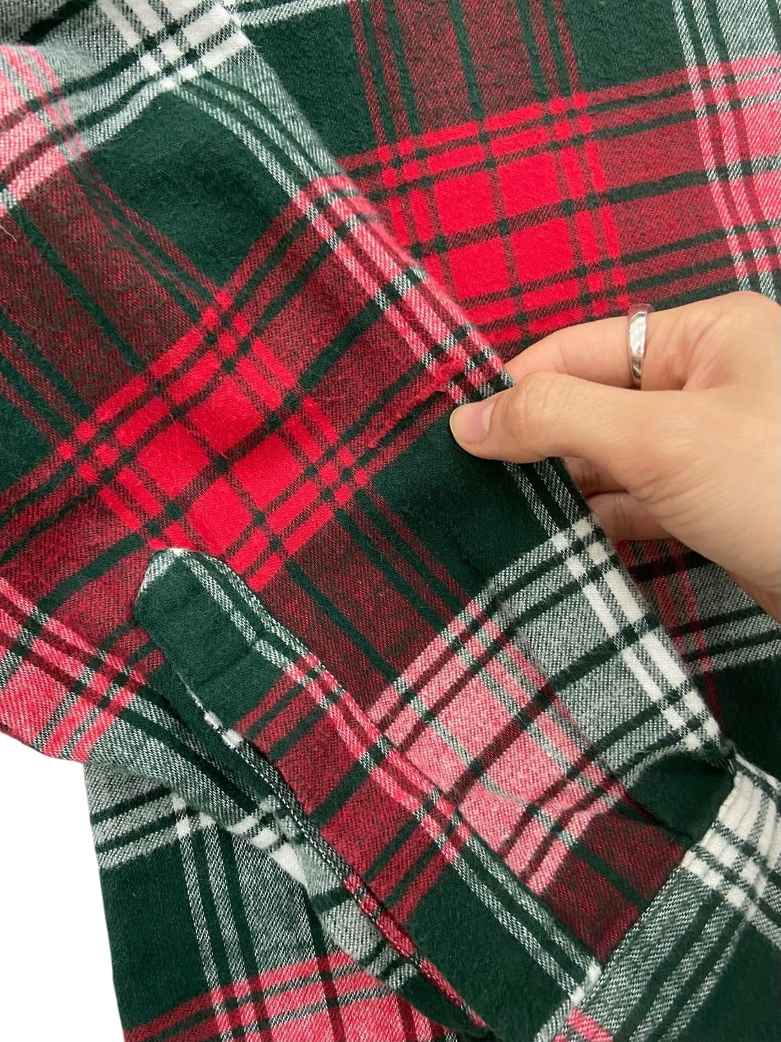 90's 엘엘빈 플란넬 체크 셔츠 상품이미지5