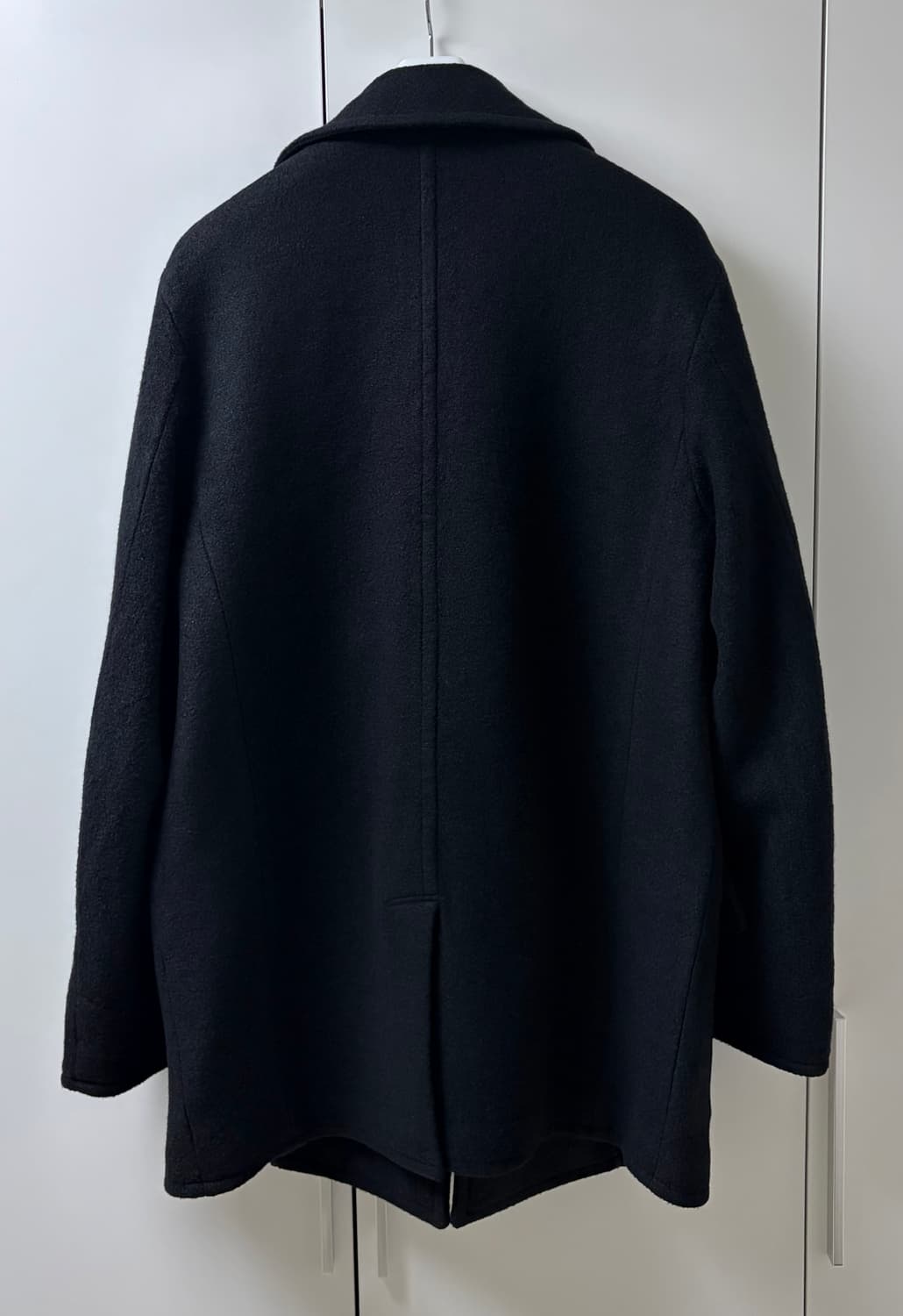 아트이프액츠 25FW 워시드 울 피코트 블랙 L 상품이미지2