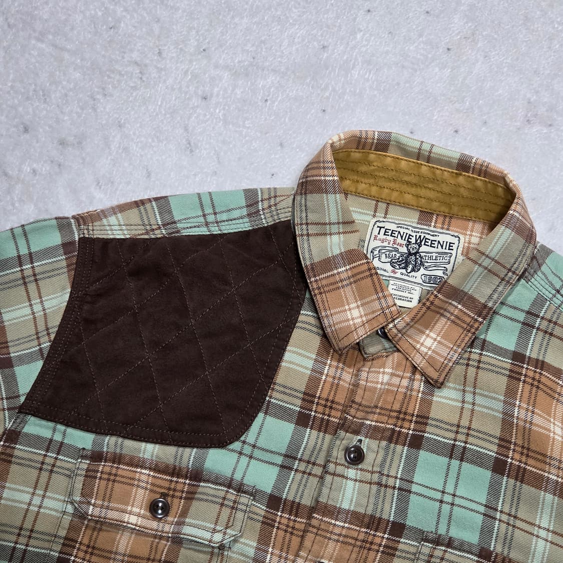 티니위니 오렌지 브라운 타탄체크 셔츠 상품이미지2