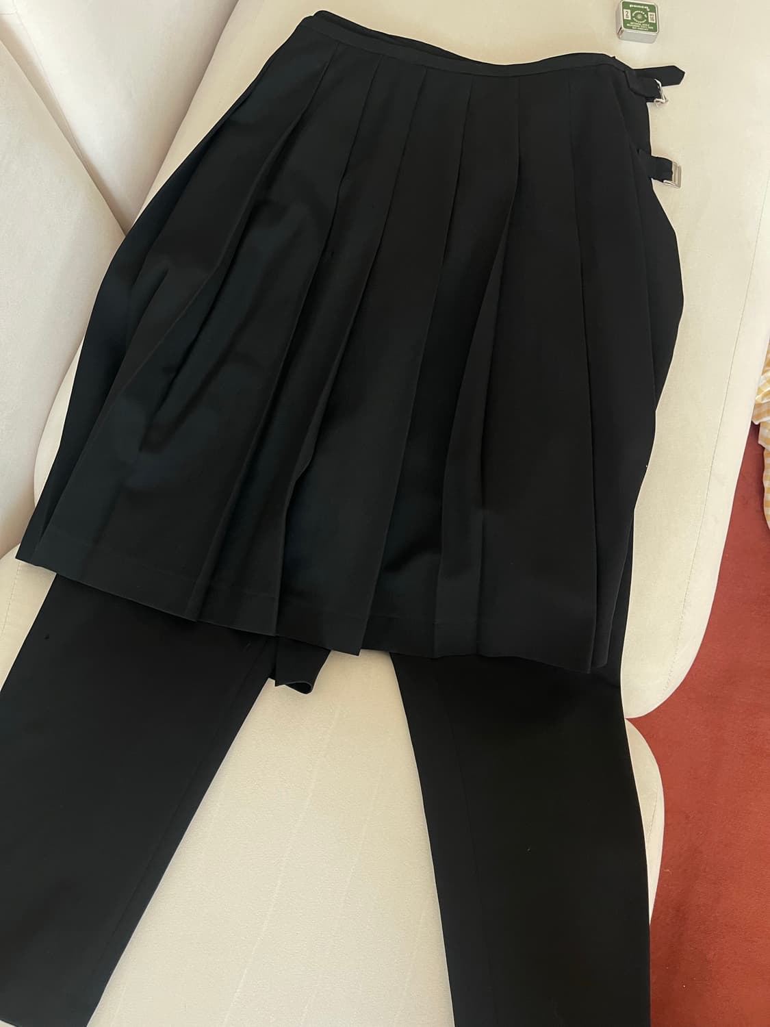 COMME des GARÇONS  블랙 플리츠 스커트 팬츠 S 상품이미지2