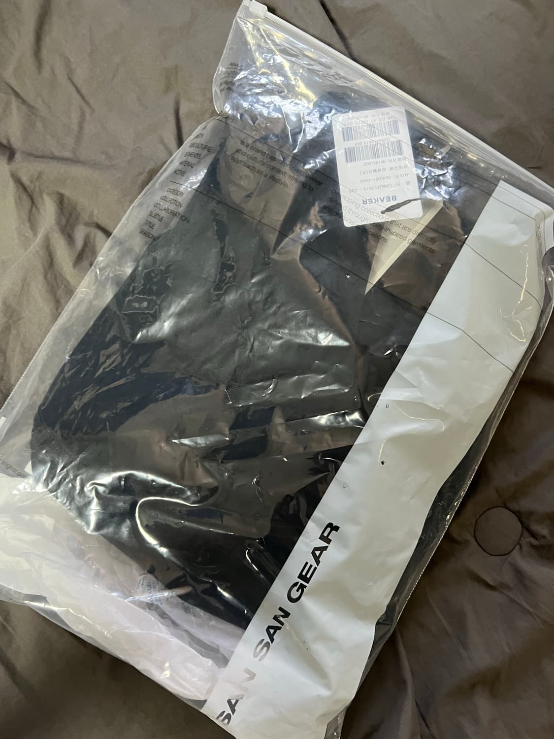 (4) 정가14.5 산산기어 웨이브 롱슬리브 후드 블랙 새상품 상품이미지6