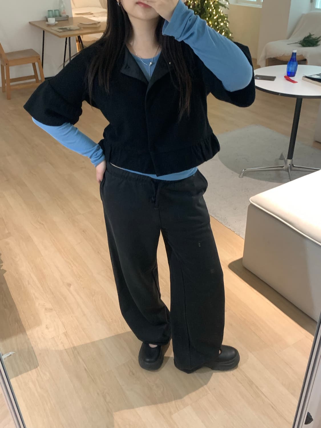 Black puff sleeve JK 상품이미지5