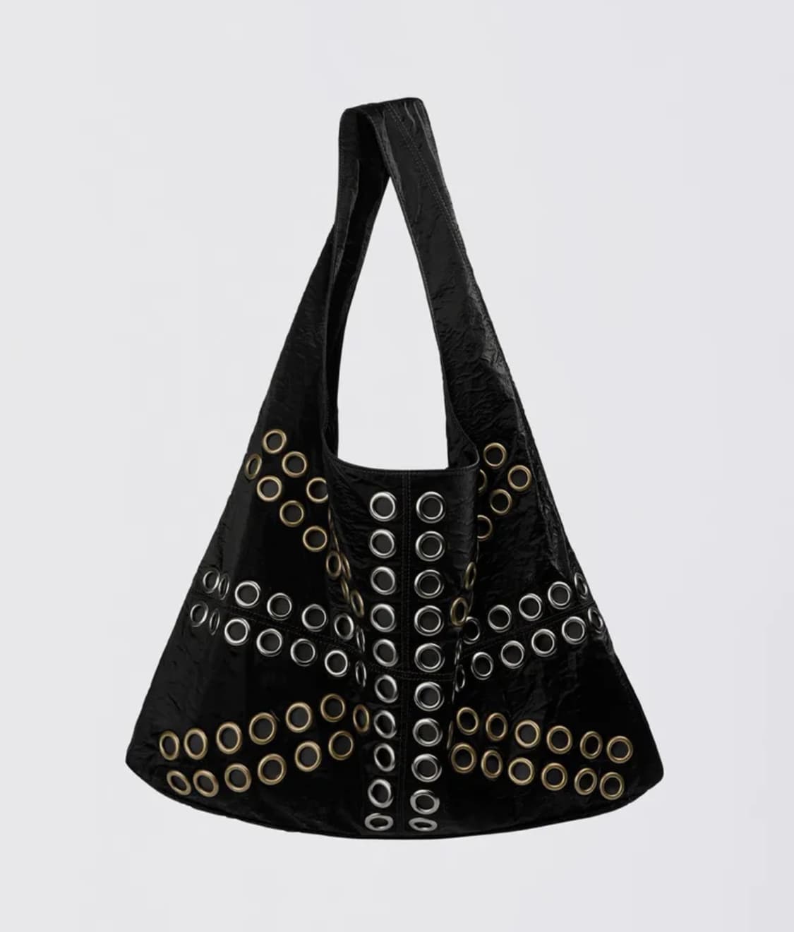 스컬프터 Stud Metallic Hobo Bag Black 상품이미지1