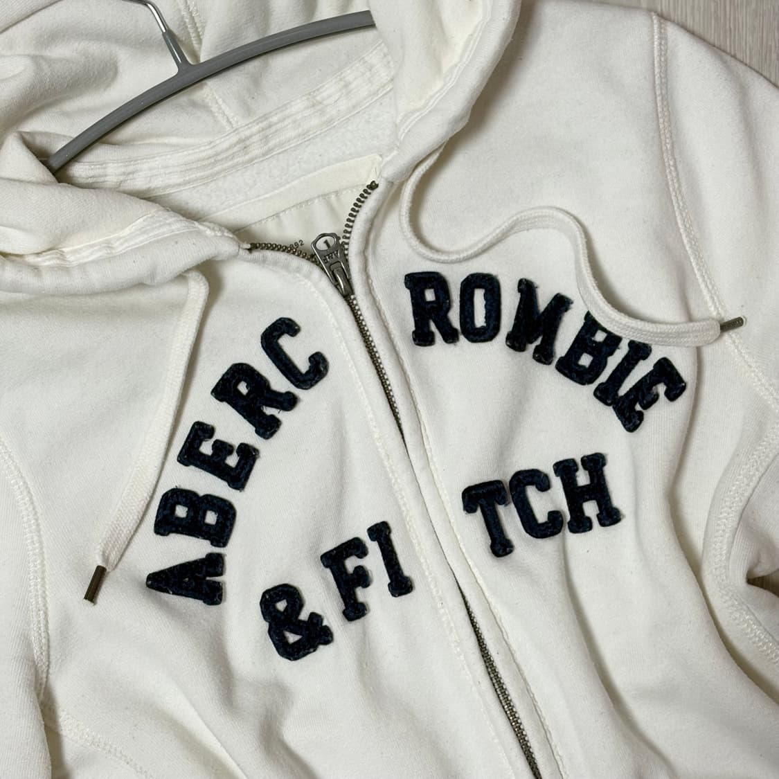 초대장) 아베크롬비 딱붙 후드집업 (아이보리 M) 상품이미지7