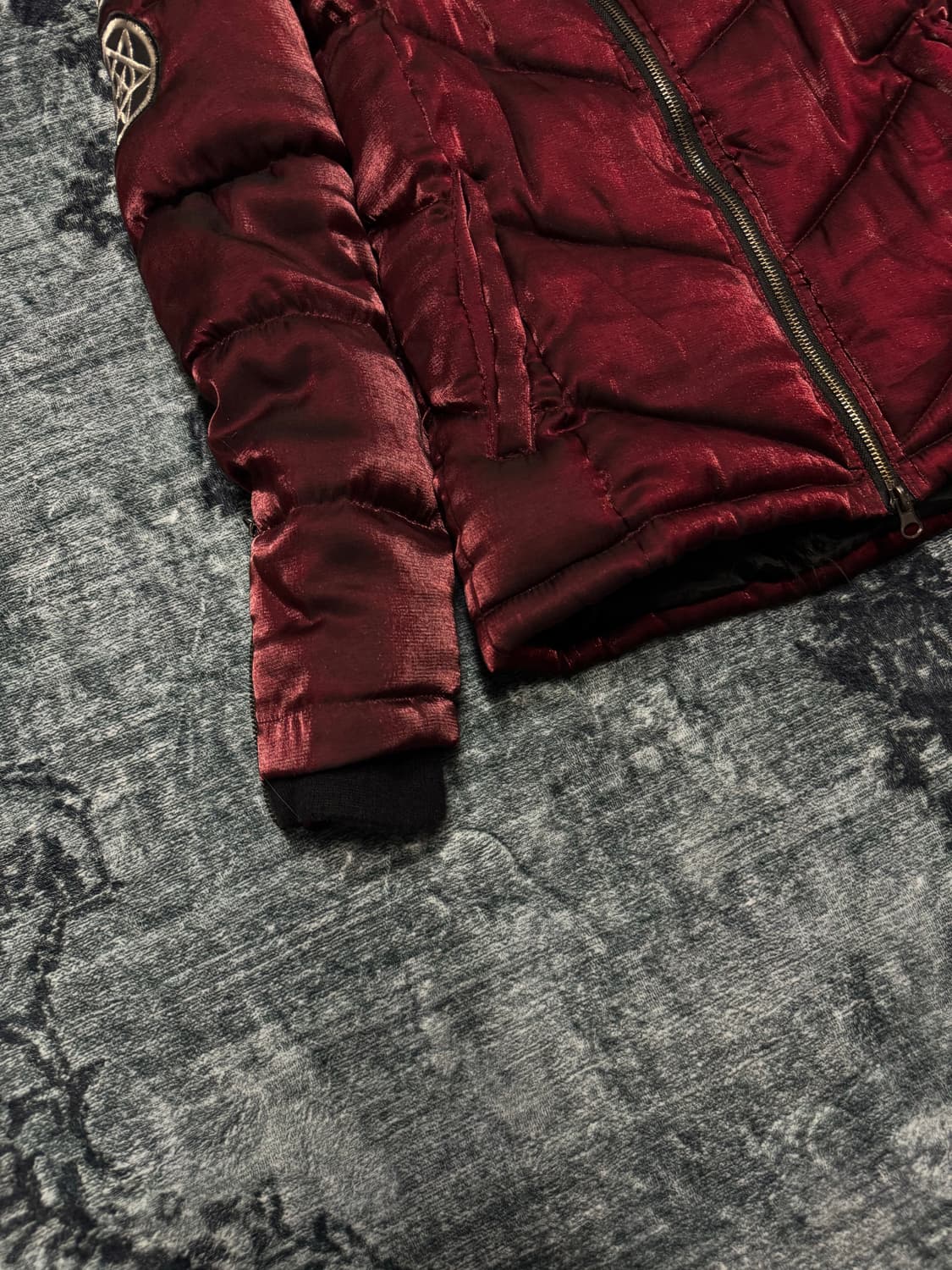 Travas 00s vkei satin fur down jacket 상품이미지4