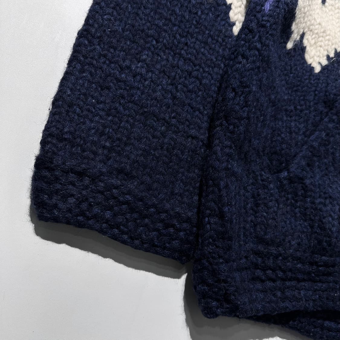 TUAK 캐나다 코위찬 숄카라 패턴 핸드 니트 집업 가디건 자켓 상품이미지5