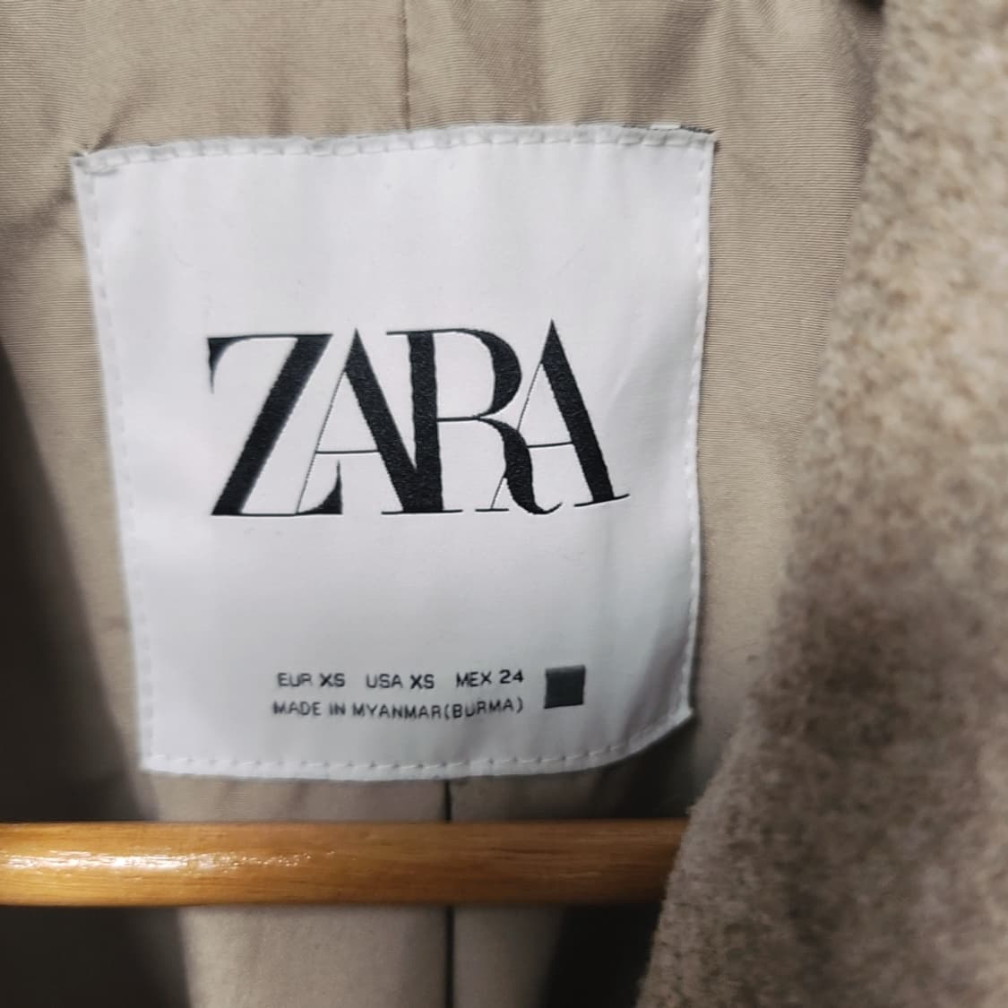 [XS] 자라 오버핏 더블 버튼 롱 코트 상품이미지3