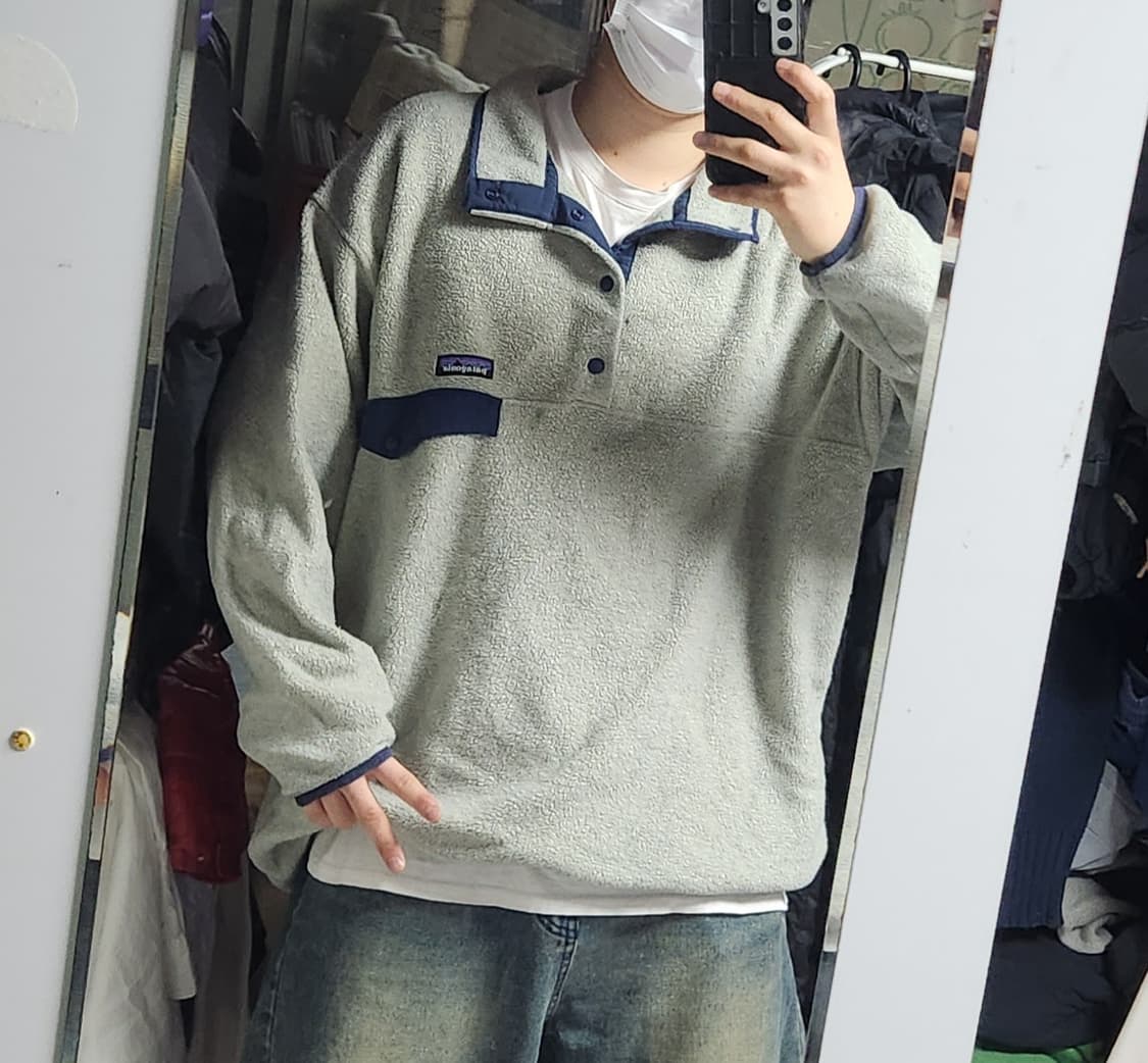 10s 파타고니아 신칠라 스냅-T 그레이/네이비 상품이미지2