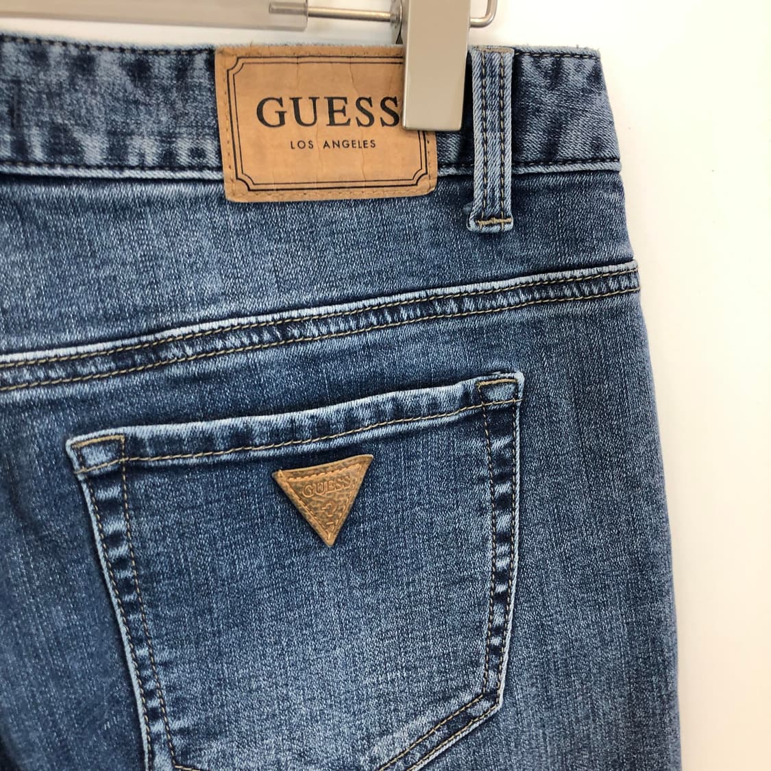 게스 레더패치 청바지 30-31 인치 상품이미지4