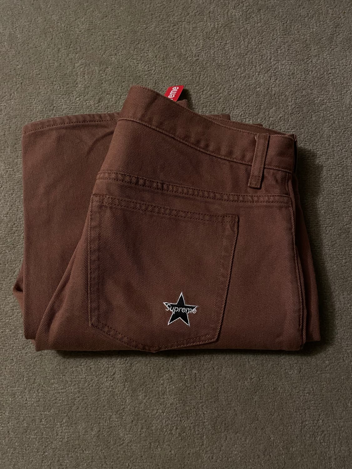 슈프림 브라운 데님 팬츠 상품이미지1