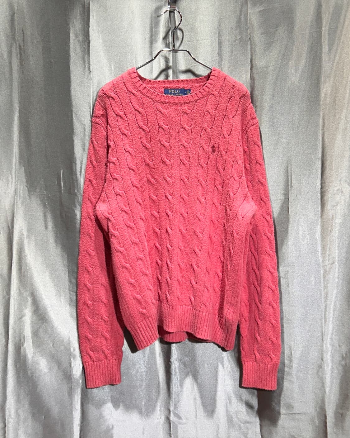 M 폴로랄프로렌 핑크 포니 케이블 니트 상품이미지2