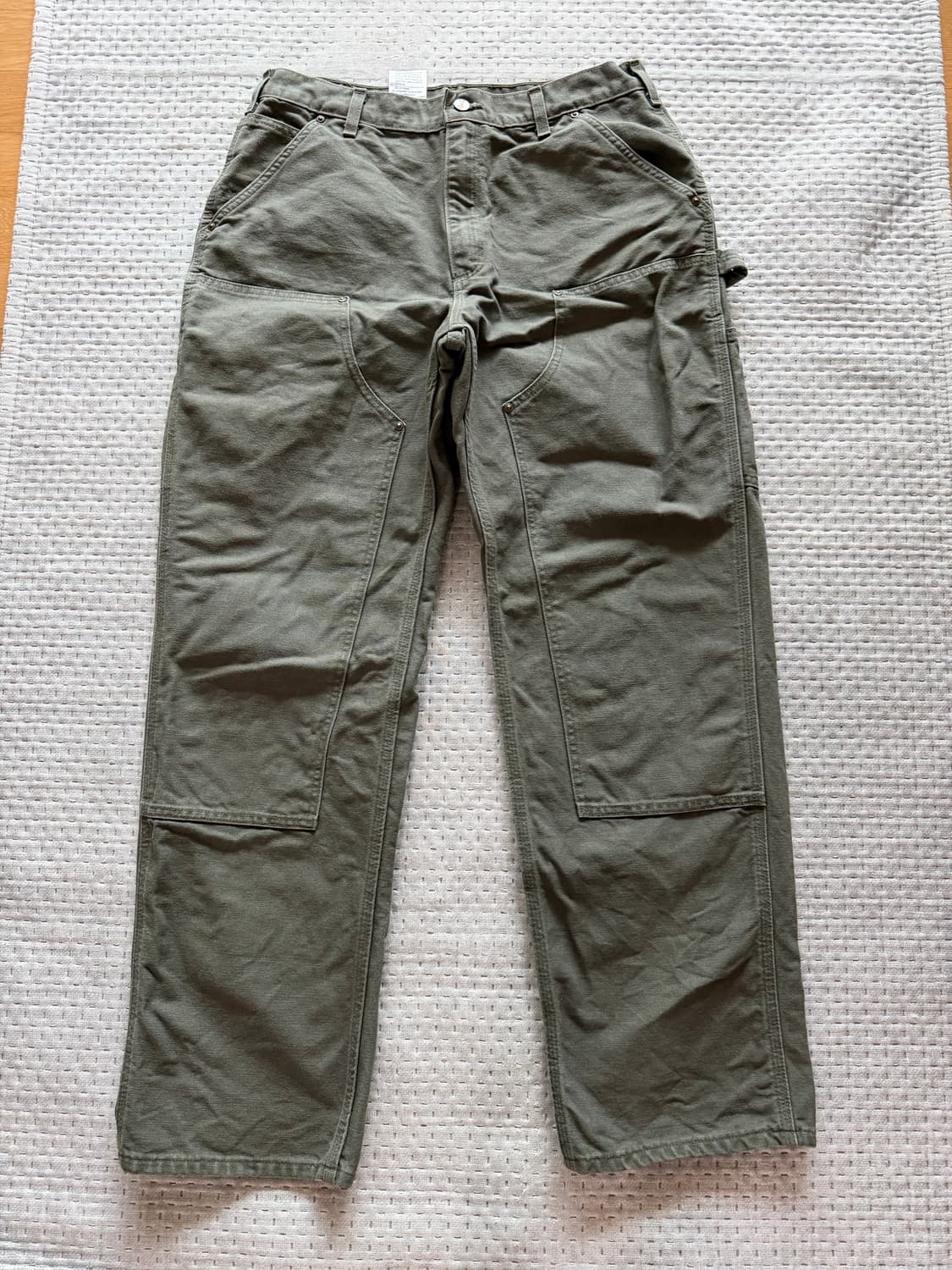 [34] 칼하트 더블니 워크팬츠 b136 모스 상품이미지1