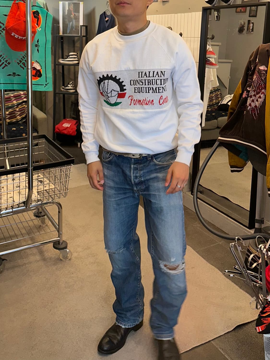 90’s Logos Italian logo material sweat 상품이미지2