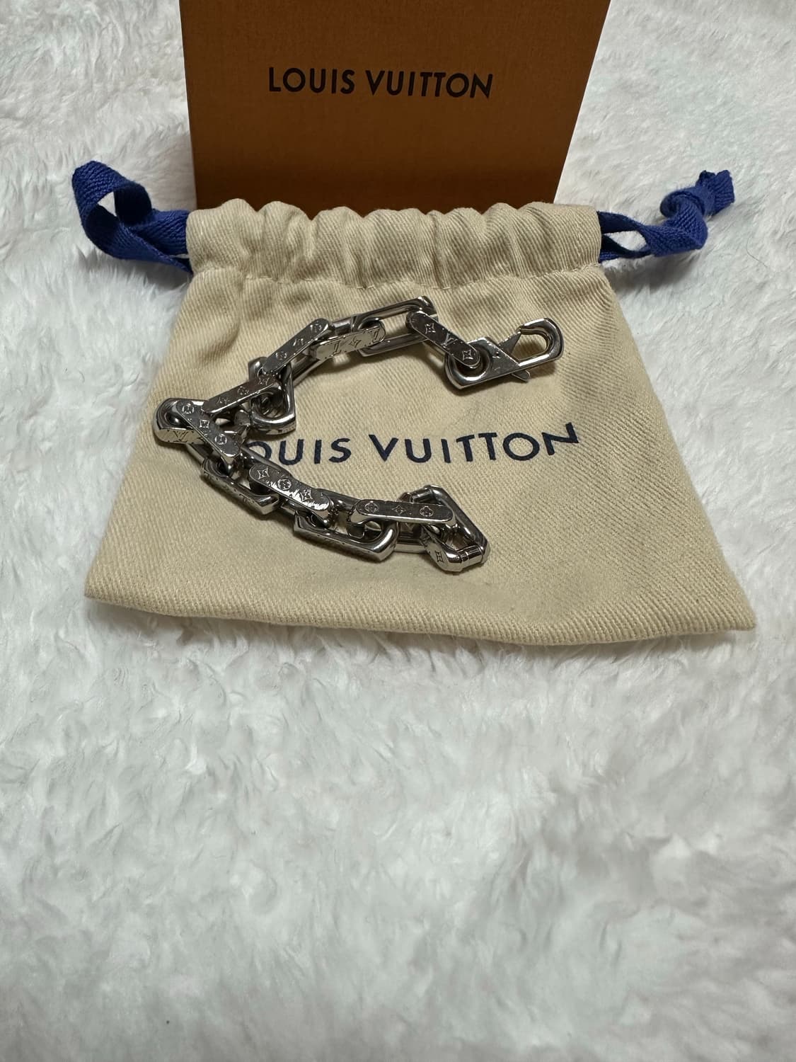 [정품]루이비통 모노그램 체인 브레이슬릿 스틸 미디움 상품이미지5