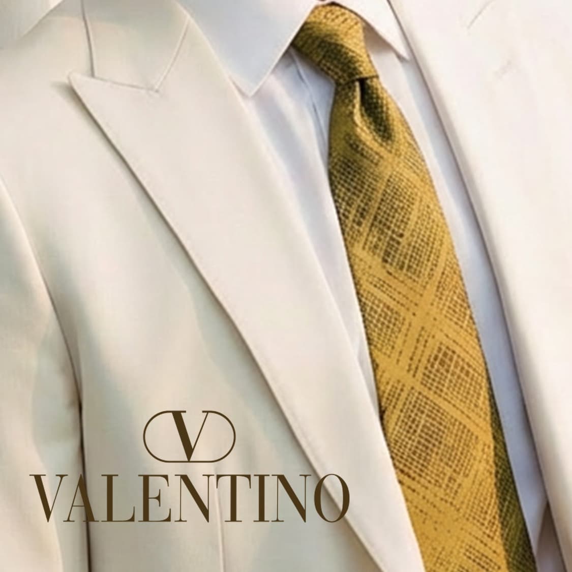 발렌티노 실크 골드 패턴 넥타이 10cm A+~A등급 K2596 상품이미지1