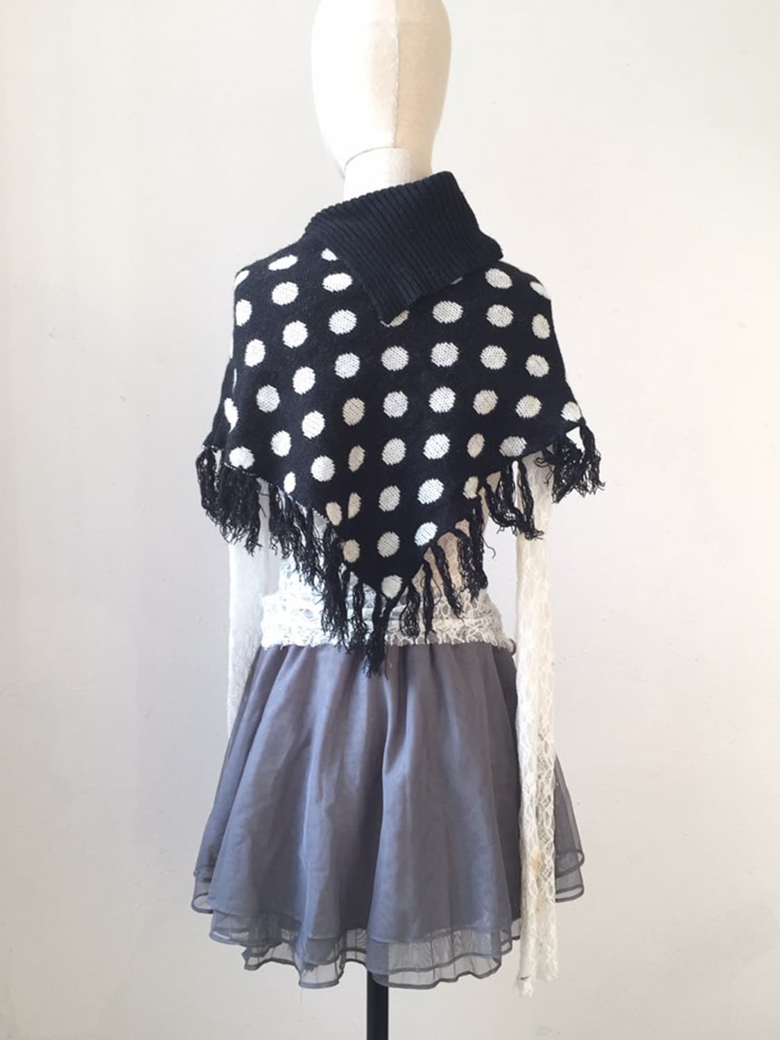 헤이세이 쇼죠 도트 리본 넥워머 상품이미지5