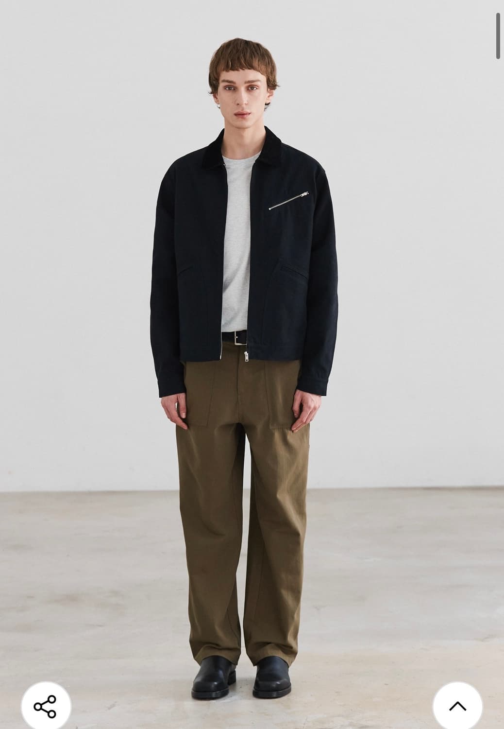 [택O 새상품] 르아르 클래식 워시드 워크 자켓 (블랙, L) 상품이미지2