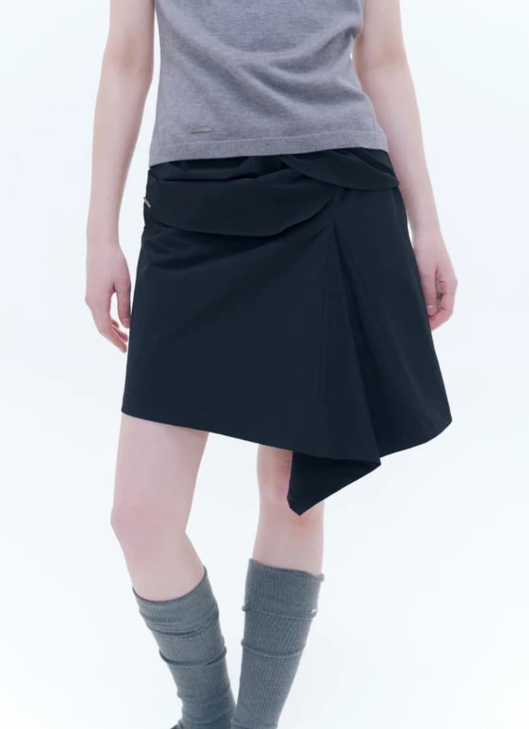 미세키 서울 layered chiton mini skirt 상품이미지1