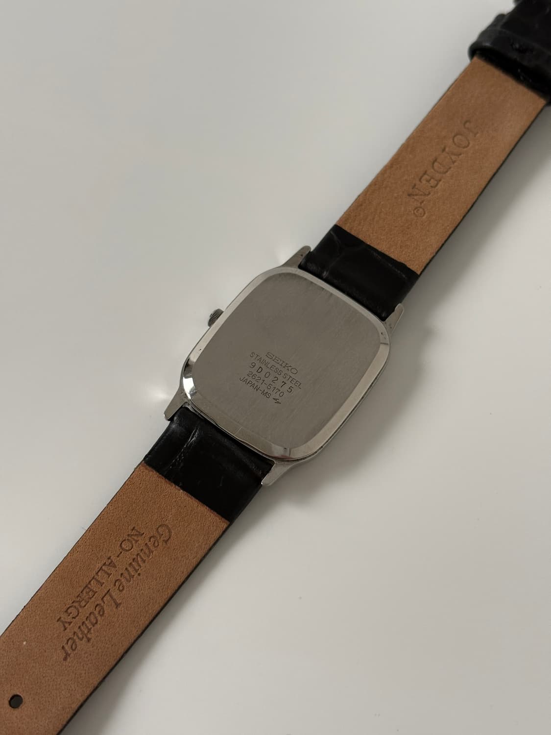 세이코 1980년대 보카시 다이얼 실버 탱크 쿼츠 남성  상품이미지7