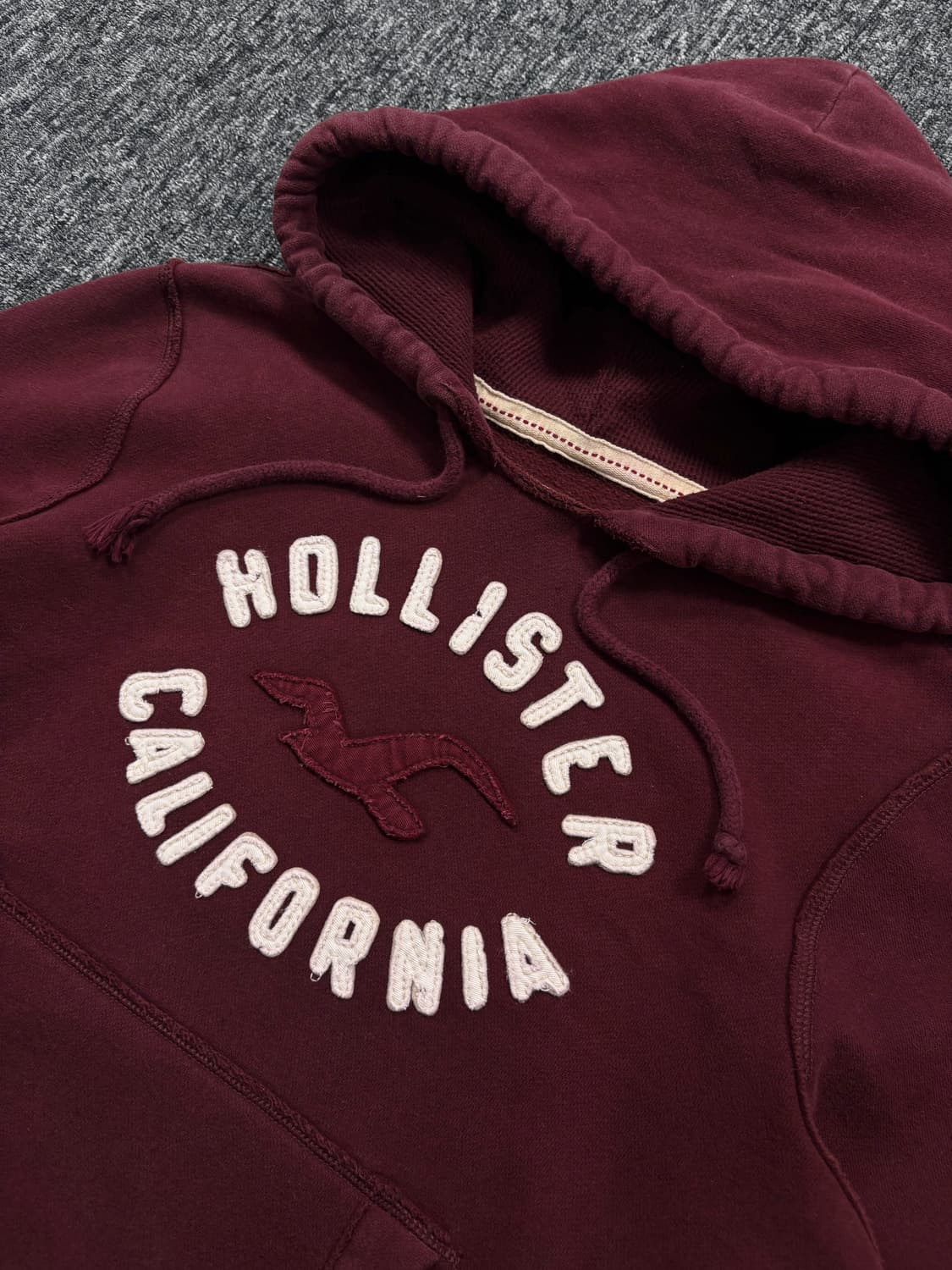홀리스터 버건디 후드티 상품이미지5