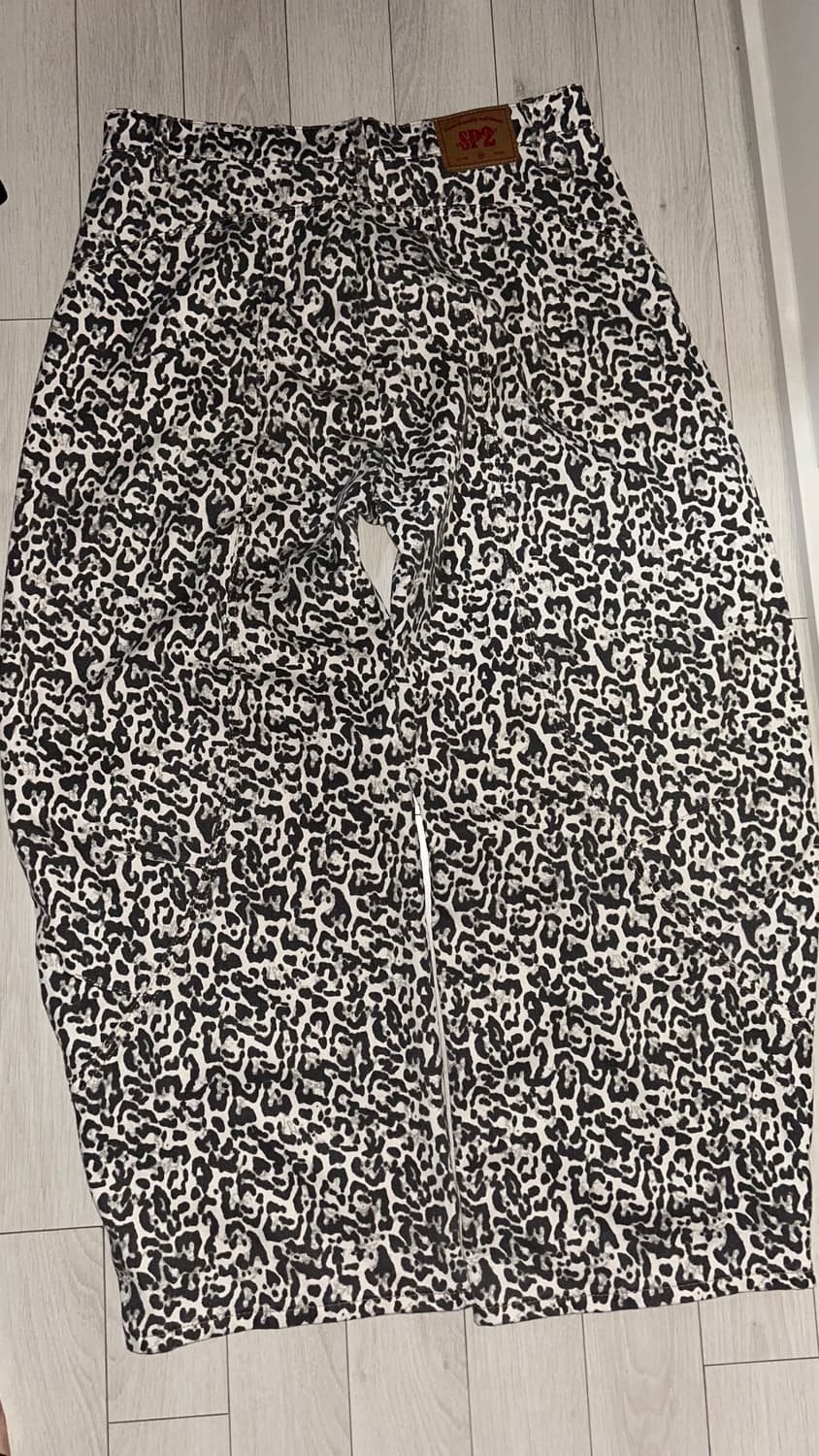 레오파드 와이드 팬츠 (3XL) 상품이미지3