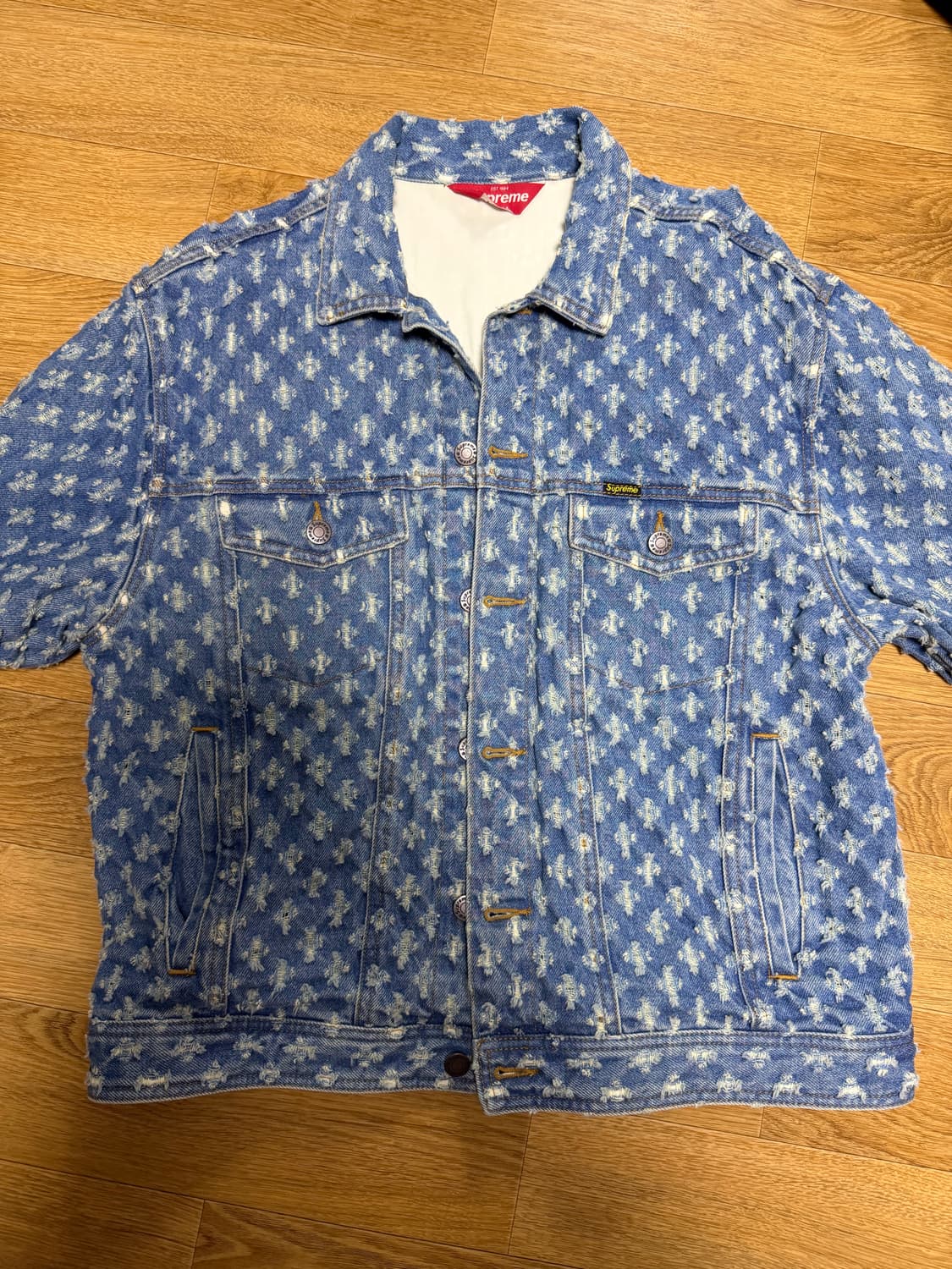 [M]슈프림 홀 펀치 데님 트러커 상품이미지1