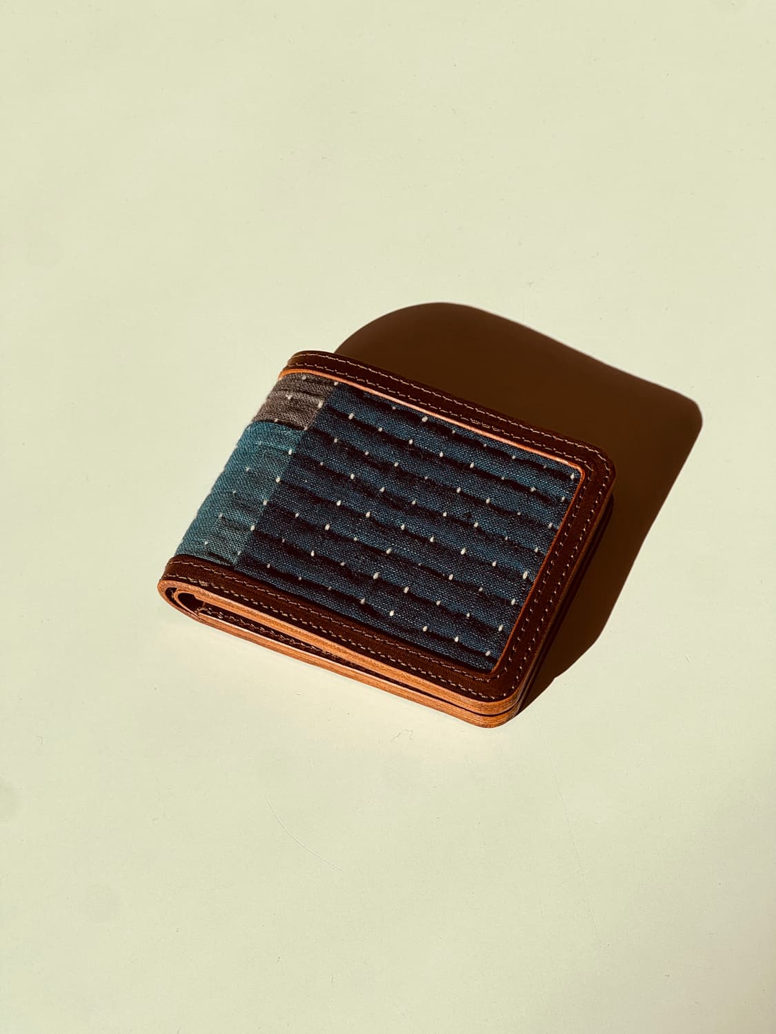 사시코 스티치 데님 반지갑 상품이미지1