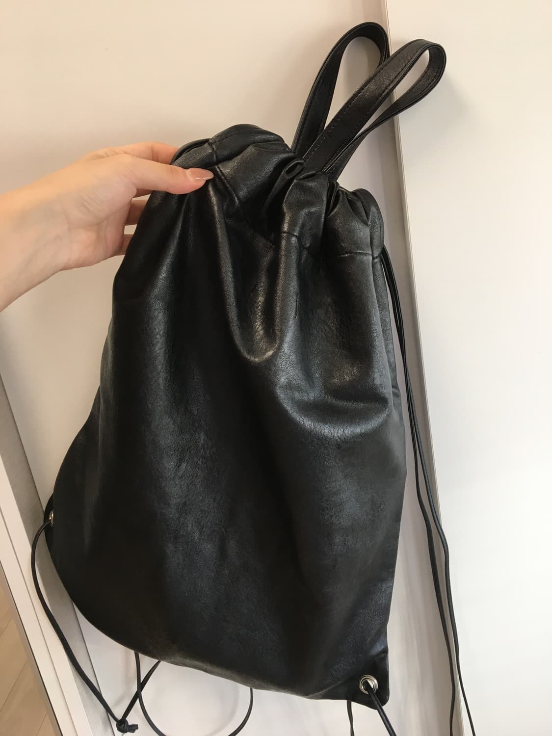 aeae 스텔라 레더 짐색 블랙 STELLA LEATHER GYMSACK 상품이미지7