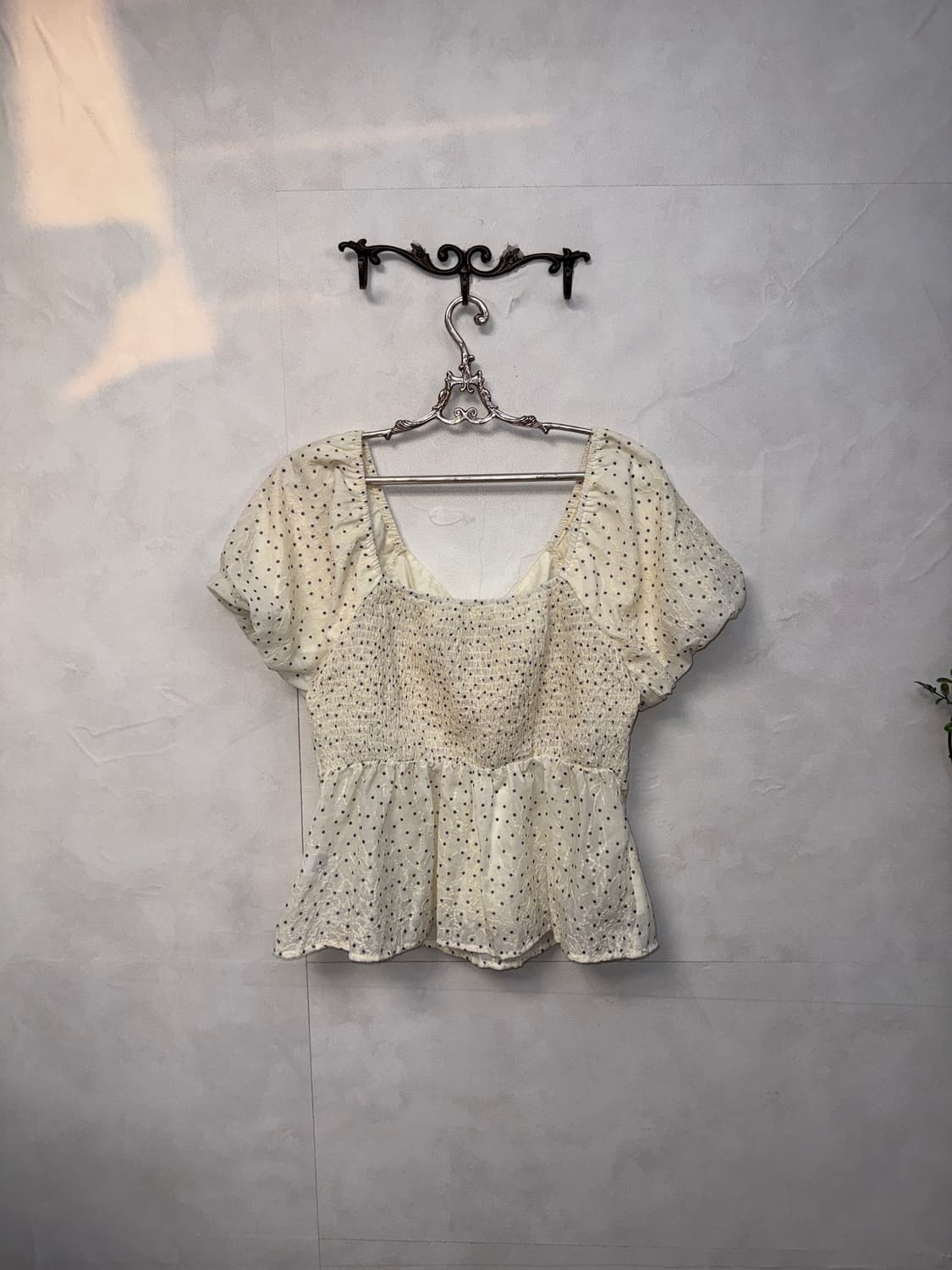 Ivory oriental lace dot puff balloon bl 상품이미지5